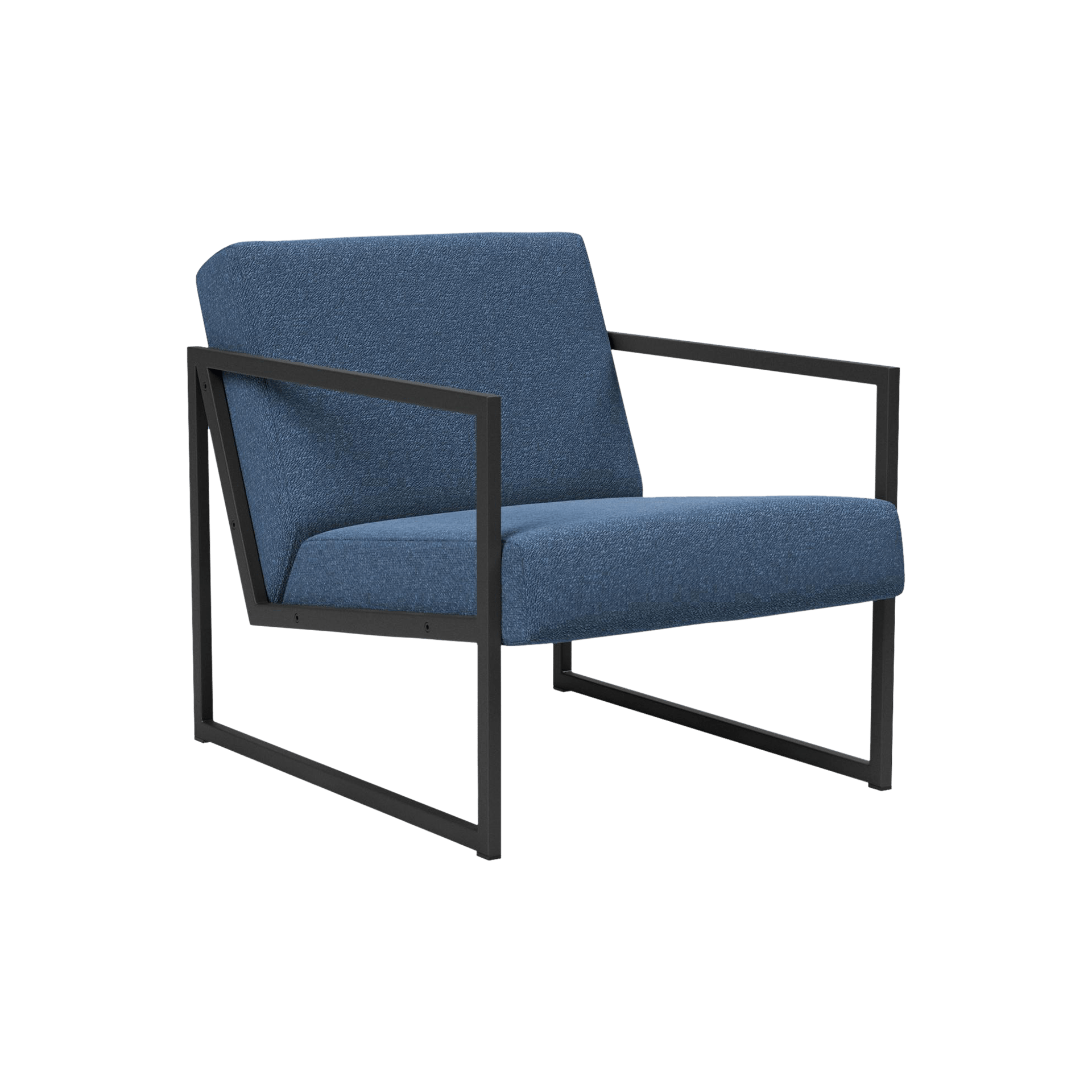 INNOVATION LIVING Sessel Vikko Bezug Bouclé Blue 537 Fuß Schwarz INNOVATION LIVING Sessel Vikko Bezug Bouclé Blue 537 Fuß Schwarz