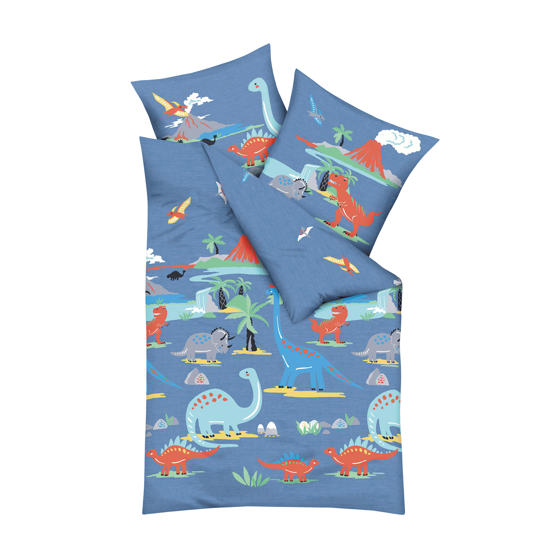 Linon Bettwäsche Dinosaurus Blau 135x200cm Linon Bettwäsche Dinosaurus Blau 135x200cm