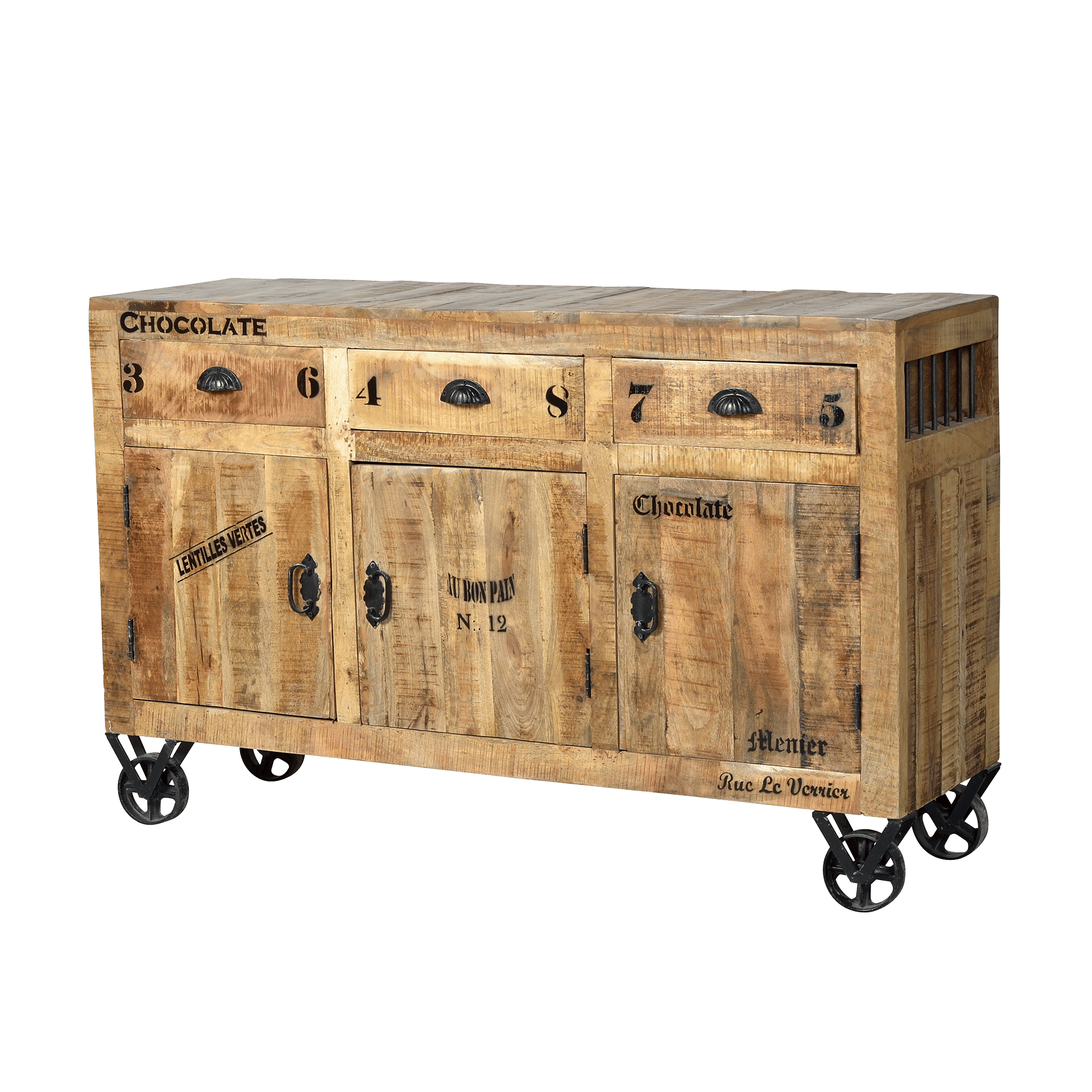 Sideboard Rustic Holzfarben 140*40*86