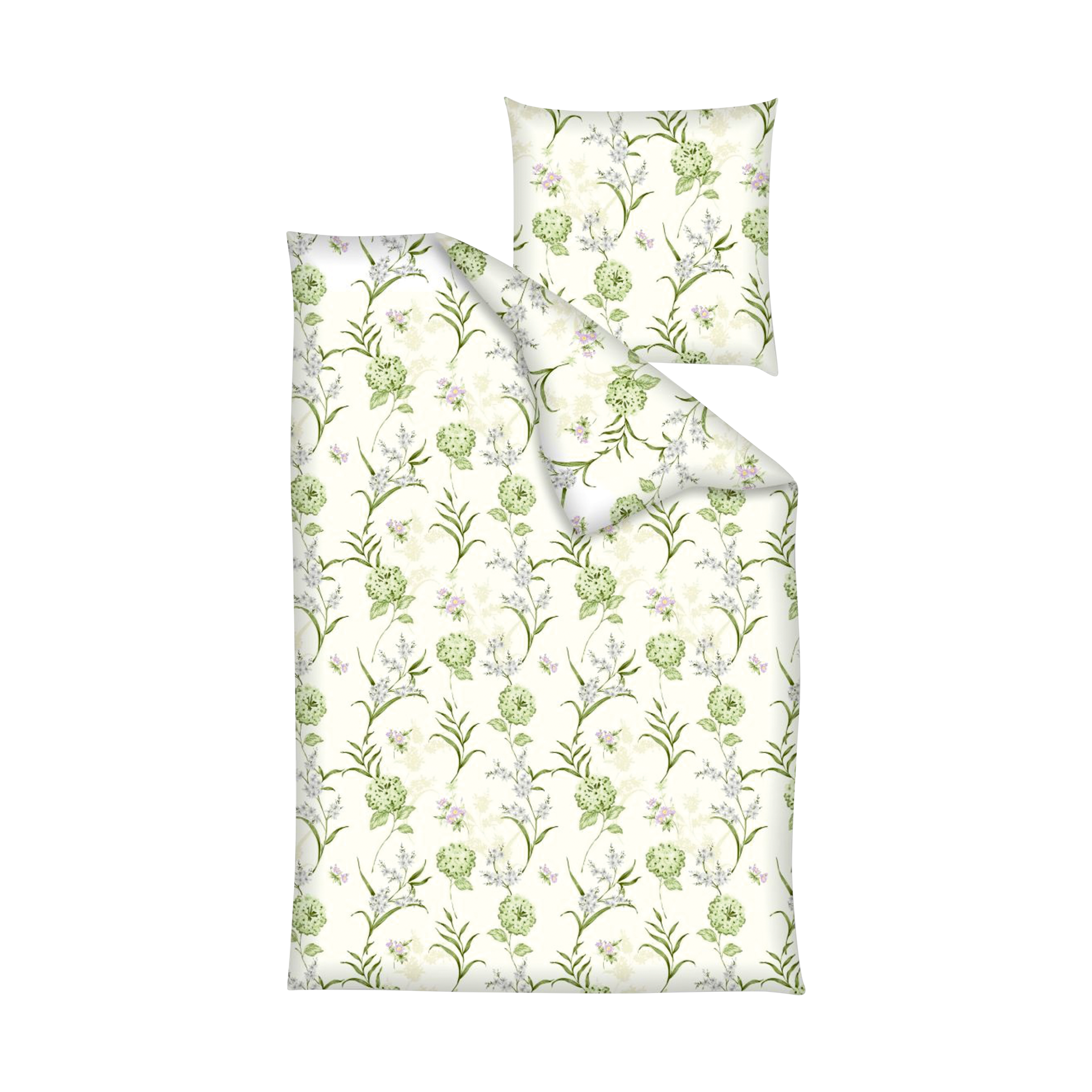 Renforce Bettwäsche Blumen Grün 135x200cm Renforce Bettwäsche Blumen Grün 135x200cm