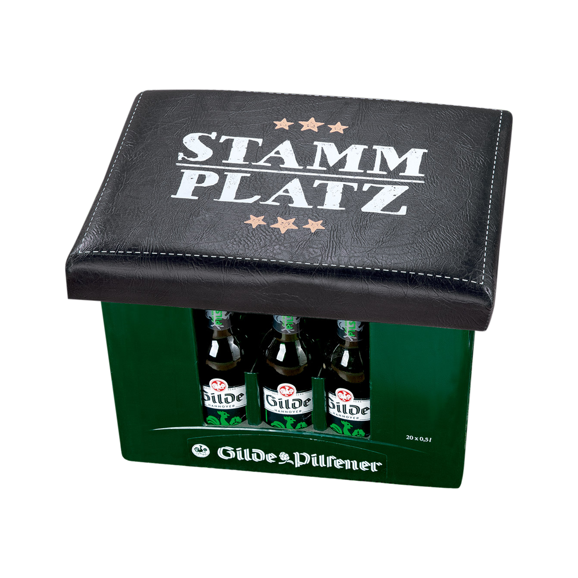Sitzkissen Bierkasten Schwarz