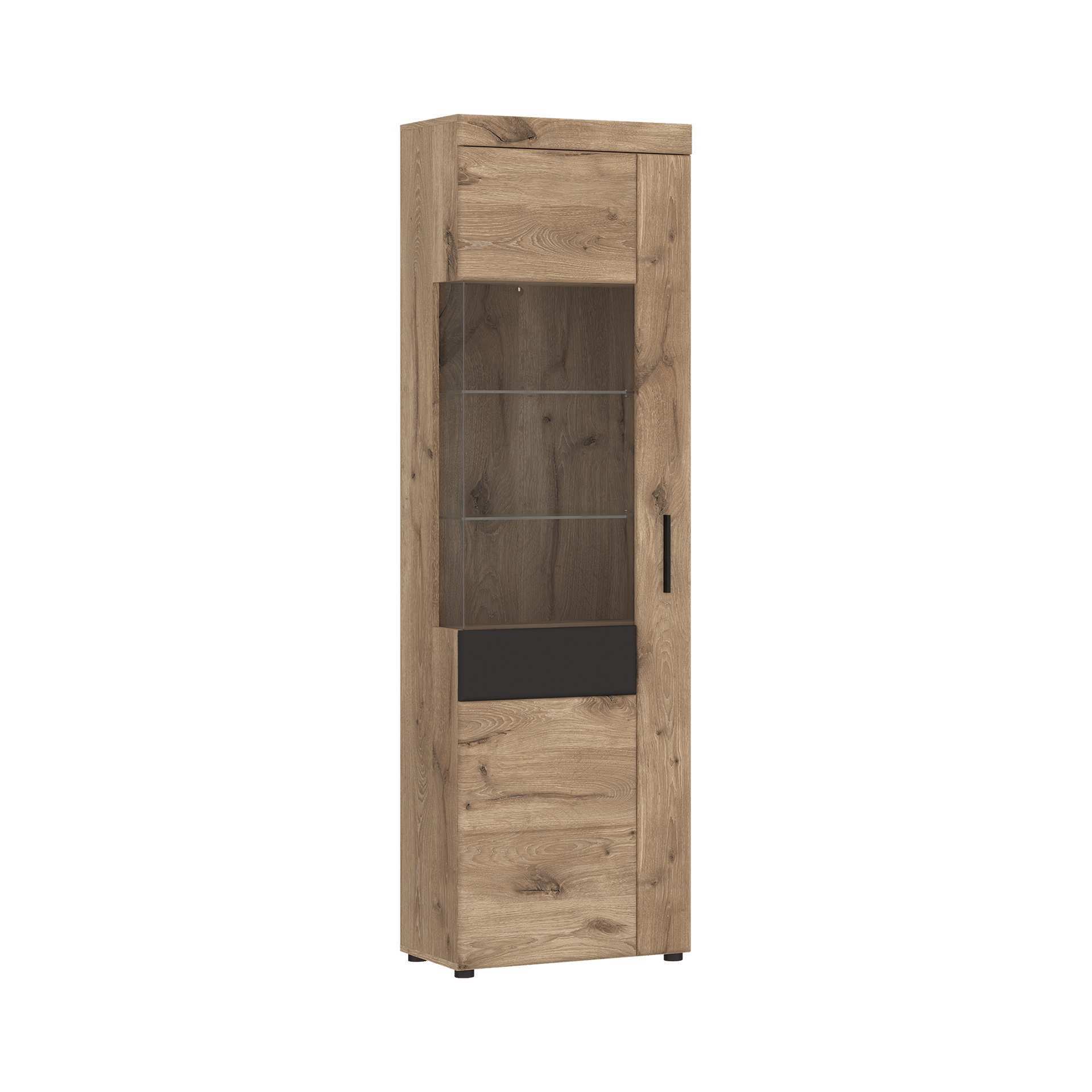 Novofurn Vitrine Grano Eichefarben 37.4*58*195 Novofurn Vitrine Grano Eichefarben 37.4*58*195