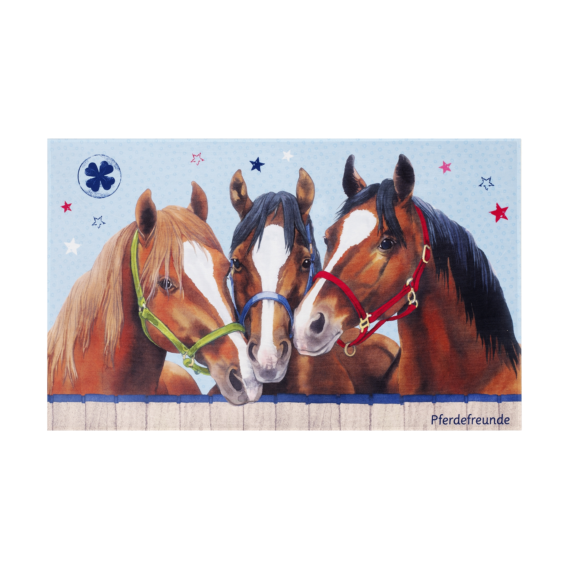 Kinderteppich Pferdefreunde 80x150 Blau 531