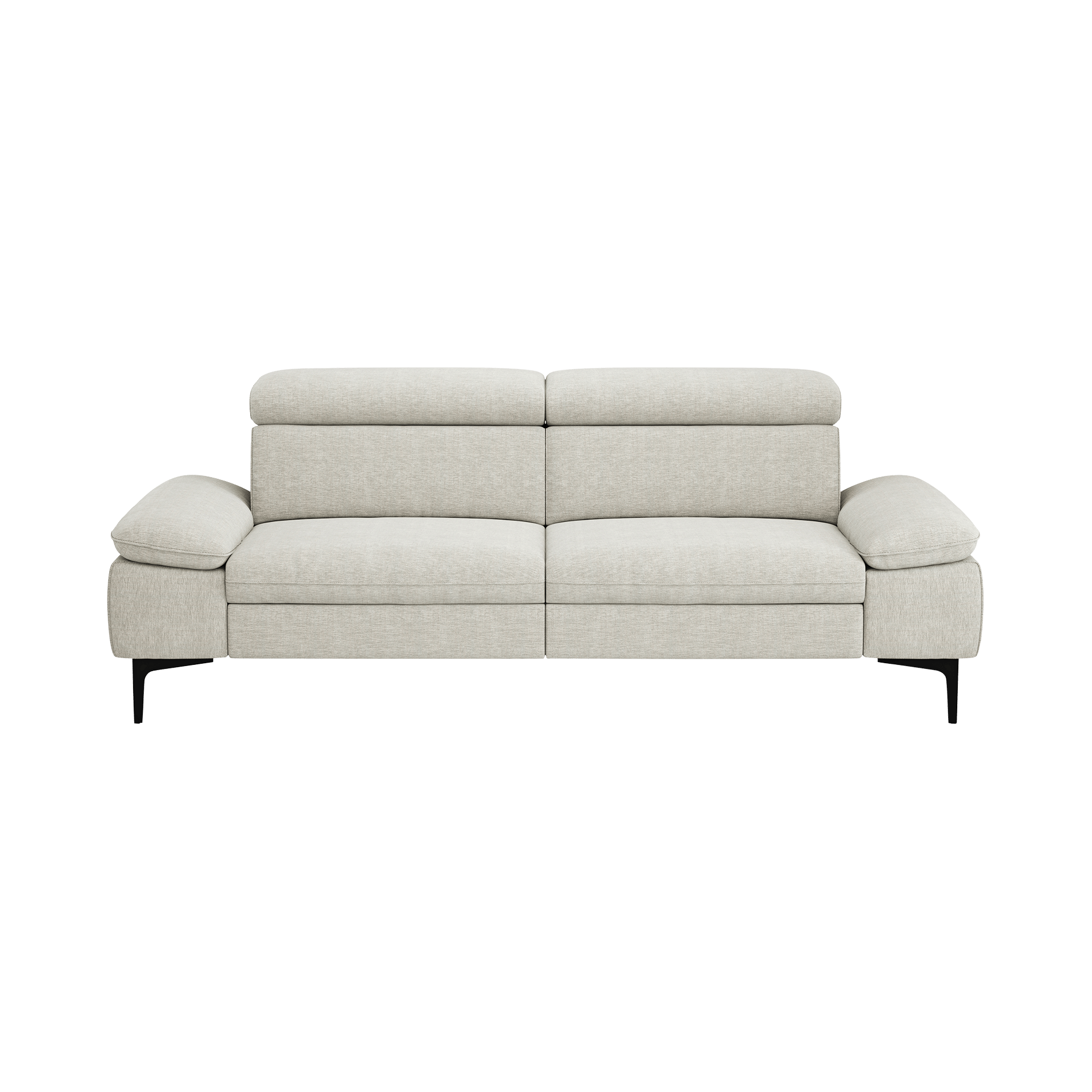 Global wohnen Sofa 3-Sitzer Felipa Naturel Rücken echt, Kopfteilverstellung Global wohnen Sofa 3-Sitzer Felipa Naturel Rücken echt, Kopfteilverstellung
