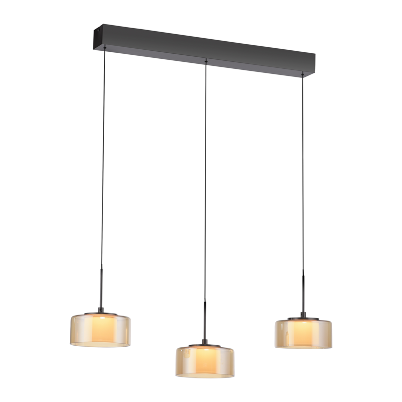 Pendelleuchte RIKA Amber Braun