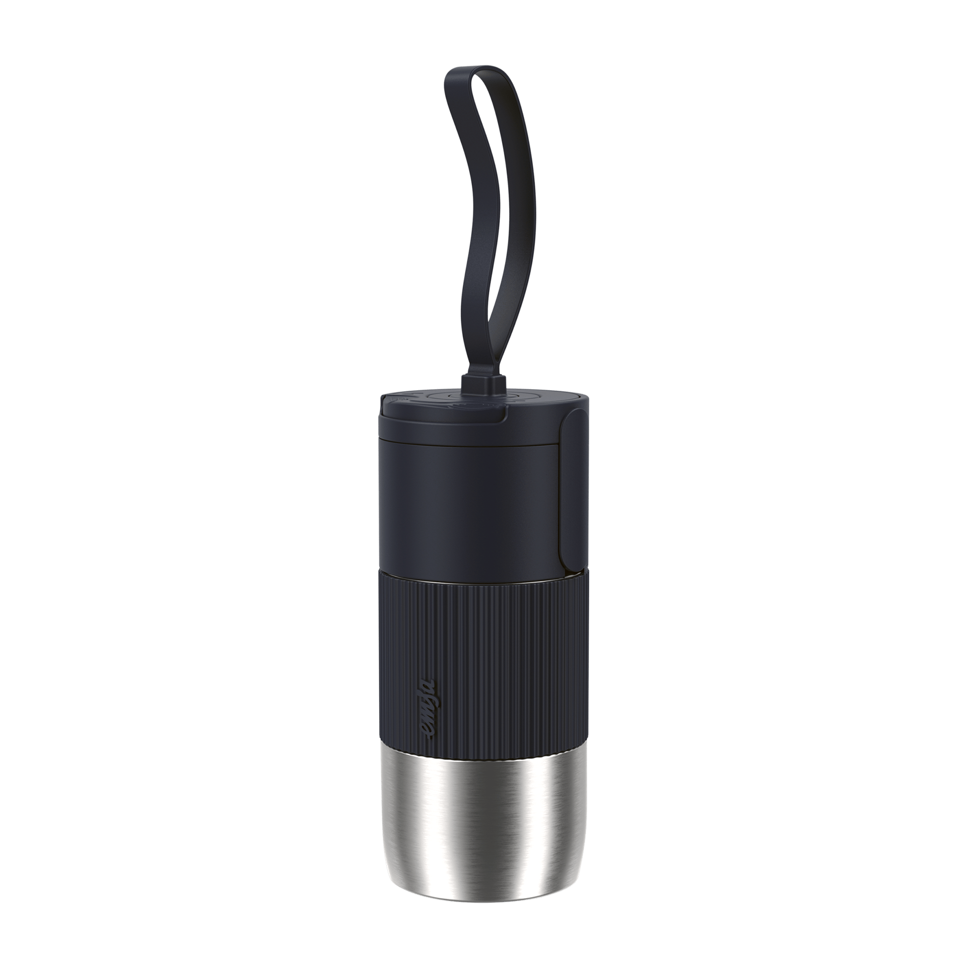 Trinkflasche BEYOU MUG Silber Schwarz