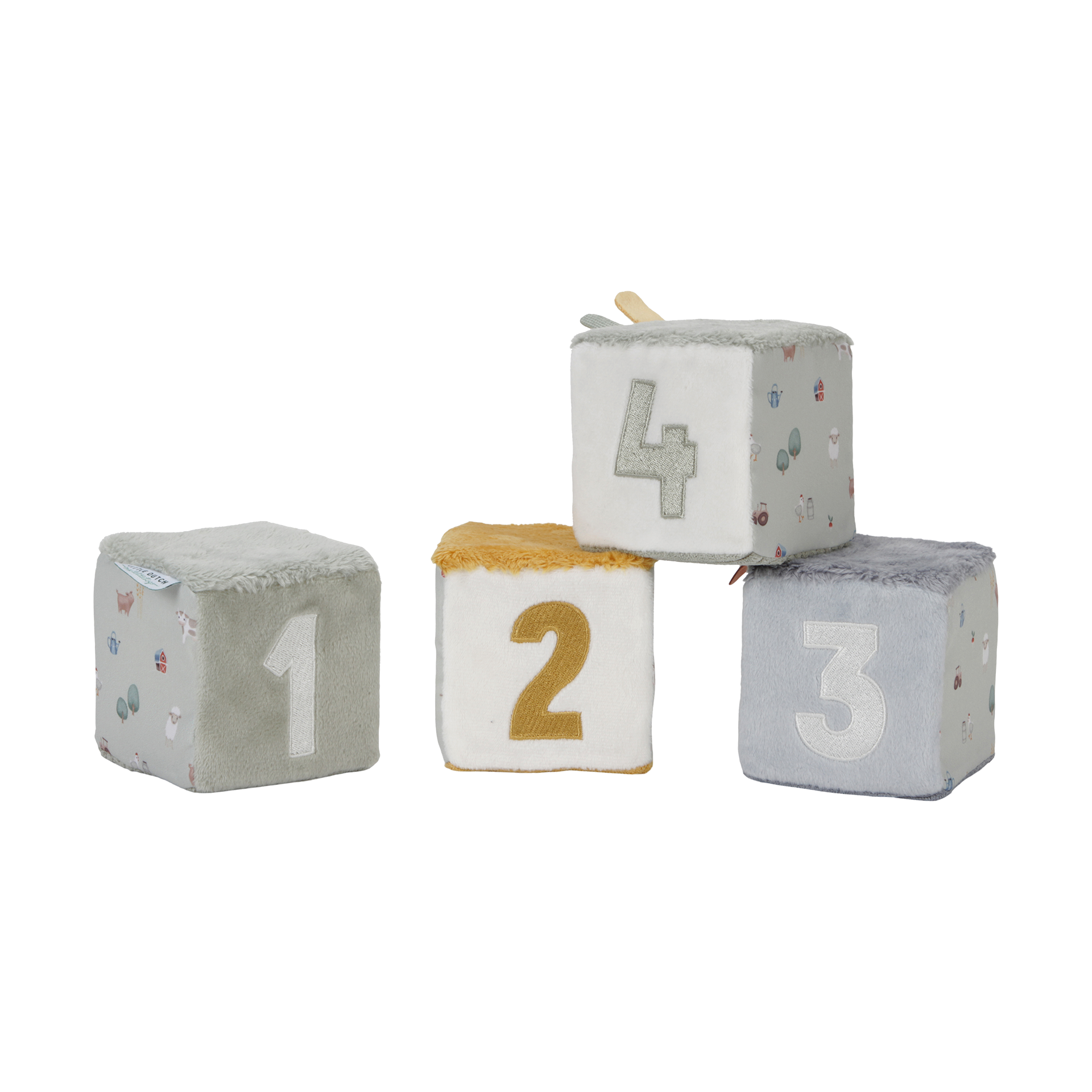 Plüschtier Little Dutch Stoffwürfel Set Mehrfarbig