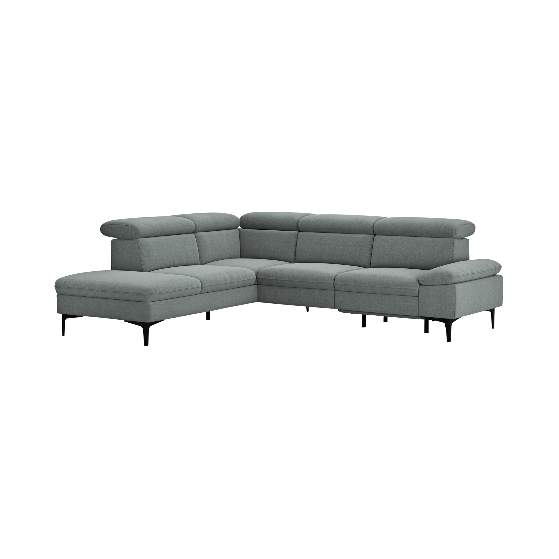 Global wohnen Ecksofa Felipa Plump Rücken echt, Kopfteilverstellung, Relaxfunktion motorisch, Armlehne verstellbar Global wohnen Ecksofa Felipa Plump Rücken echt, Kopfteilverstellung, Relaxfunktion motorisch, Armlehne verstellbar