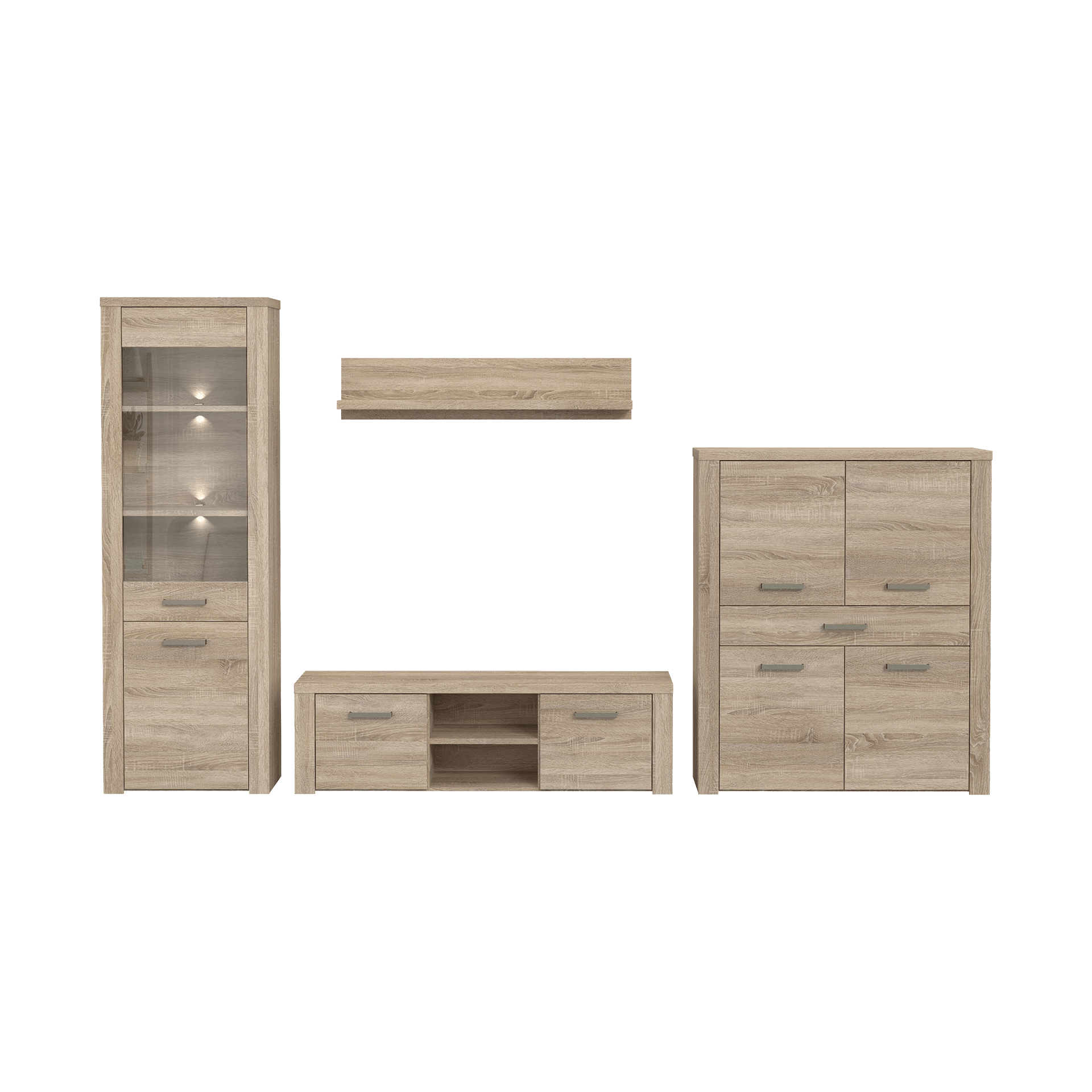 Vitrine Barin Eichefarben 41.3*66.6*198.3 Vitrine Barin Eichefarben 41.3*66.6*198.3
