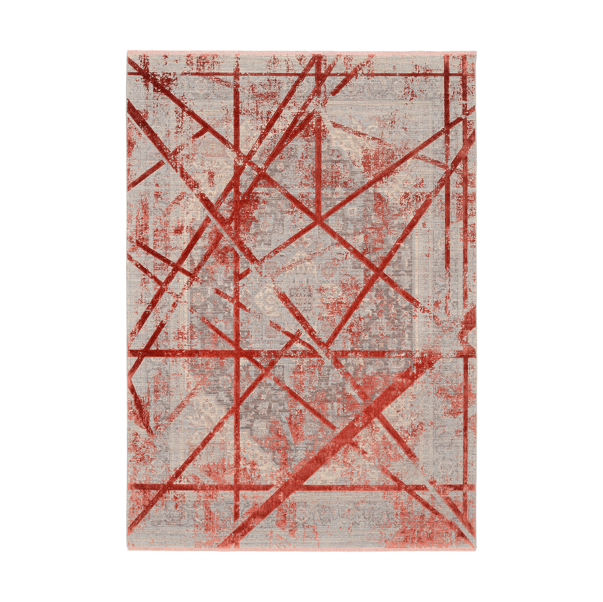 Musterring Teppich Arizona 140x190cm Rot-Grau Musterring Teppich Arizona 140x190cm Rot-Grau