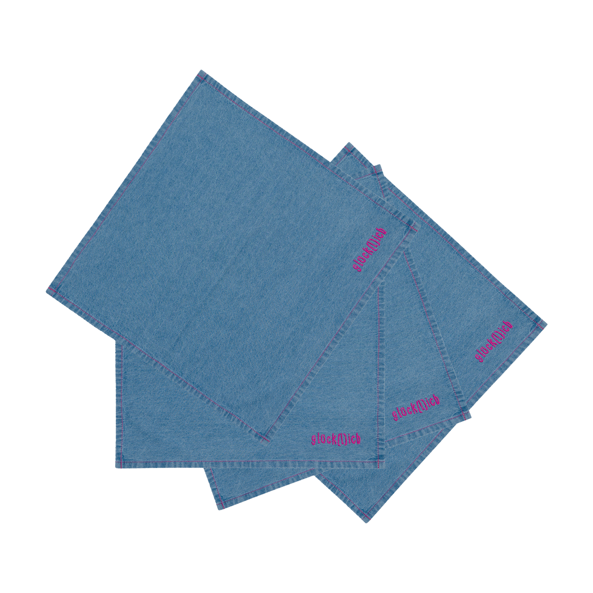 Serviette Denim Glücklich Blue 45x45