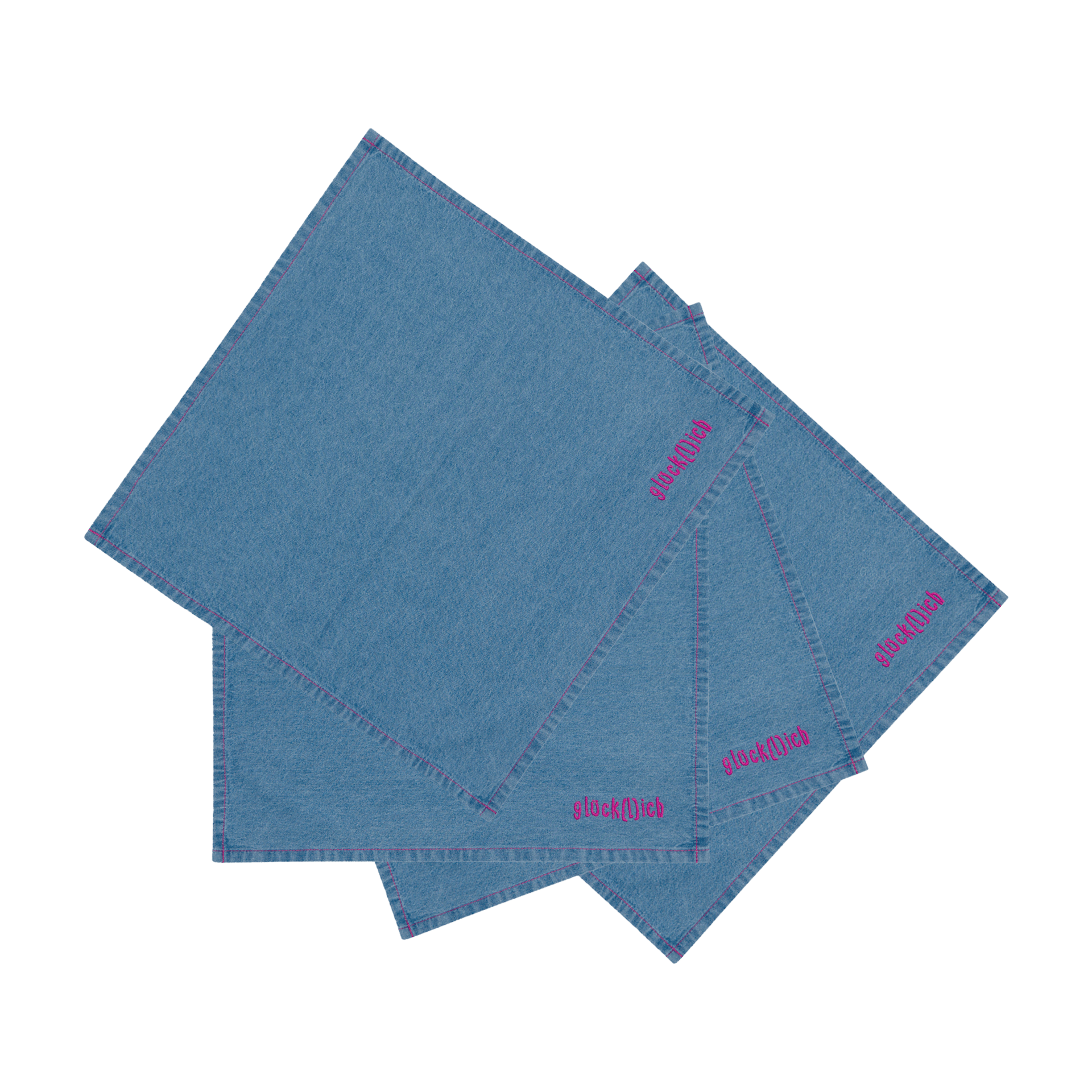 Serviette Denim Glücklich Blue 45x45
