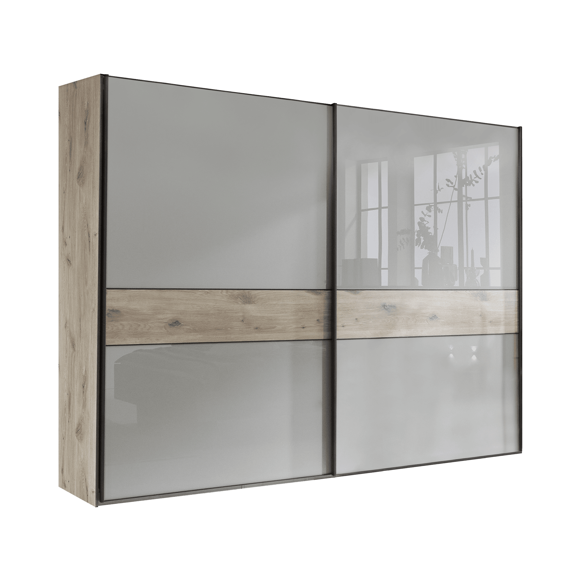 Collection H Schwebetürenschrank Trondheim Beige 67*250*217 Collection H Schwebetürenschrank Trondheim Beige 67*250*217