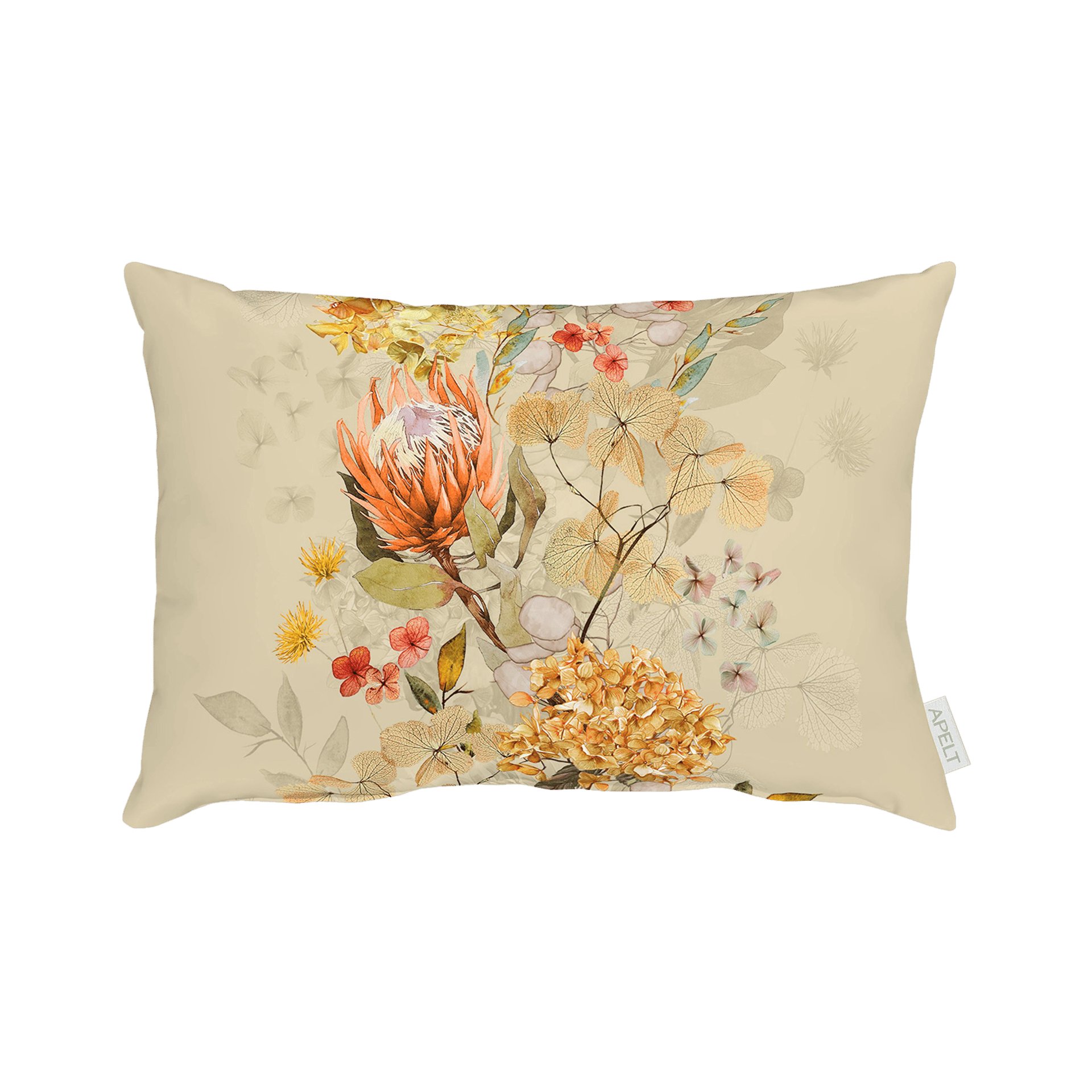 Kissen Herbstblüten Beige 35x50cm