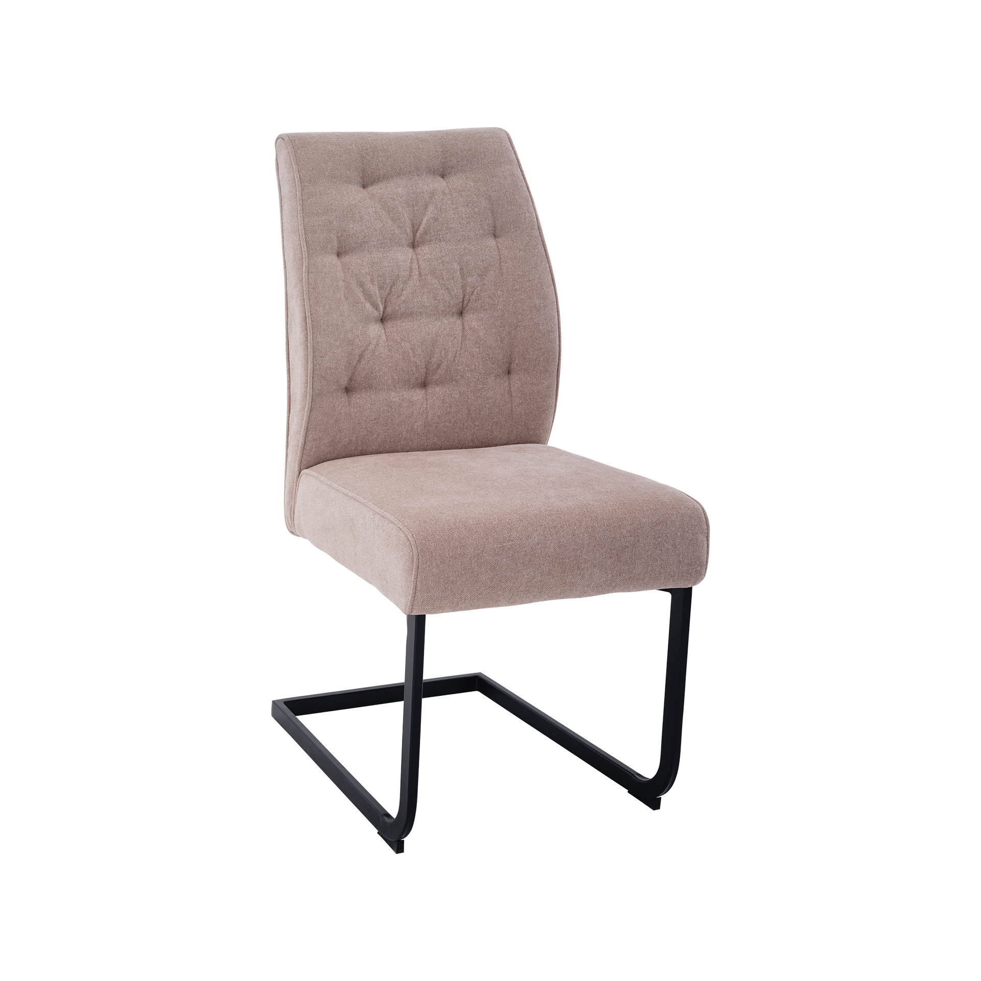 Schwingstuhl Ragna Bezug Beige Gestell Schwarz