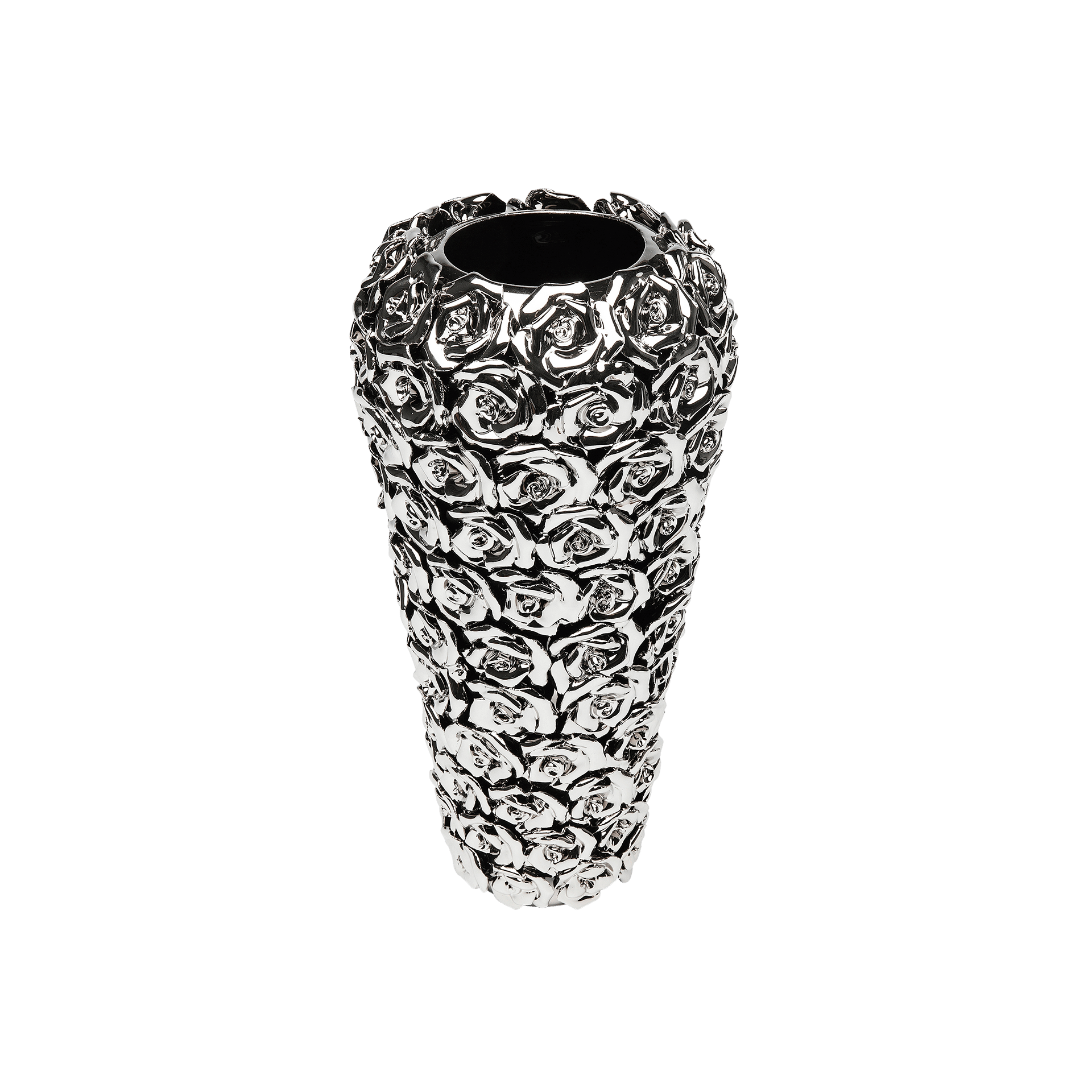 Kare Vase Multi Chrom Small Silber