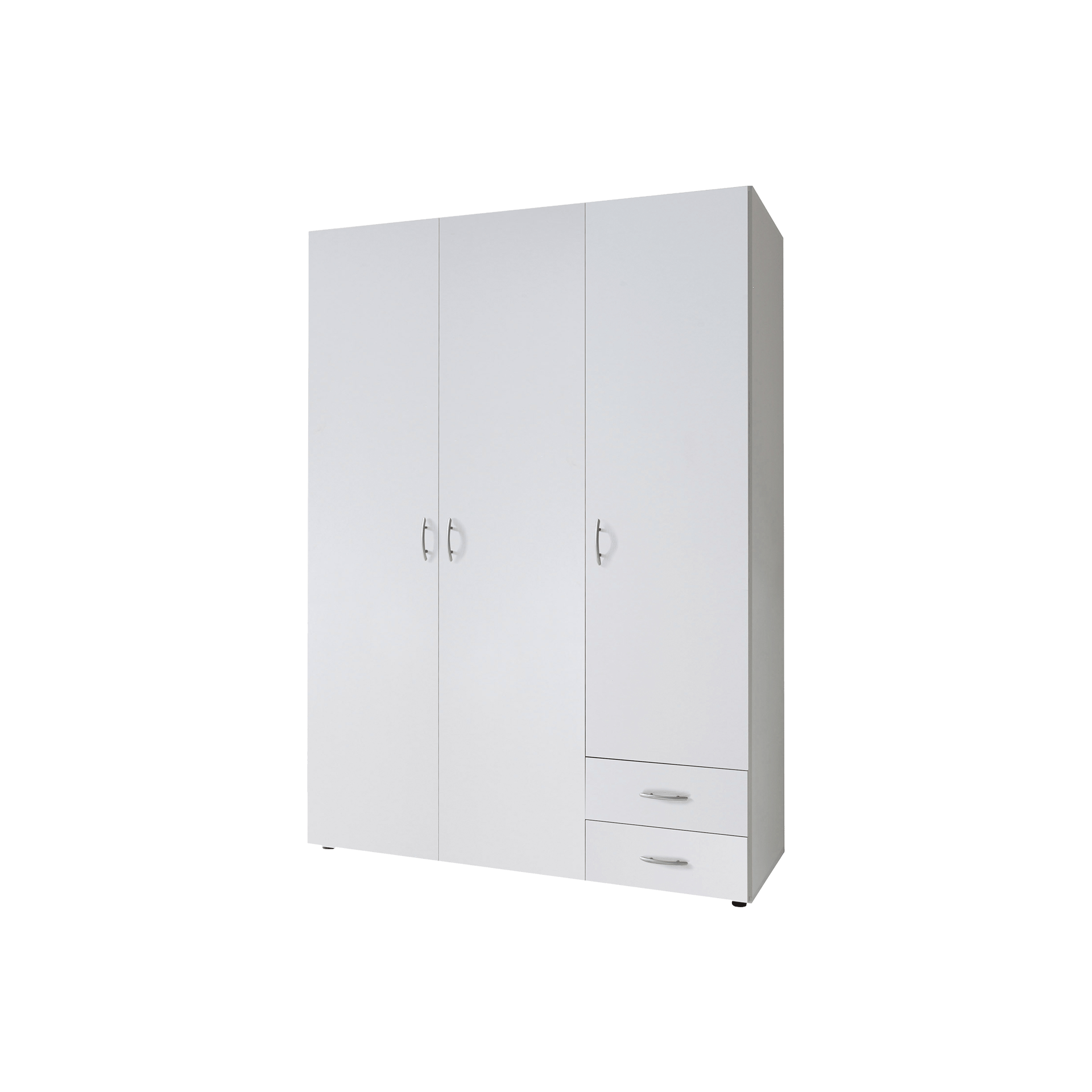 Drehtürenschrank Base3 3-türig Weiß 52*120*176