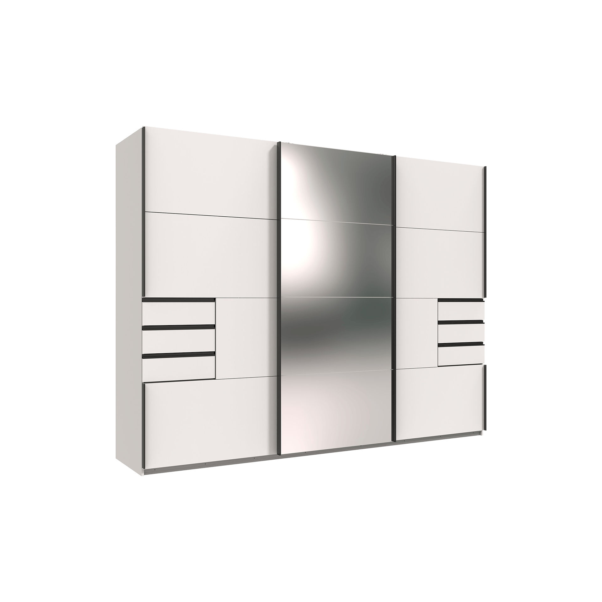 Paul Phillip Schwebetürenschrank Saigon 3-türig Weiß 64*270*208
