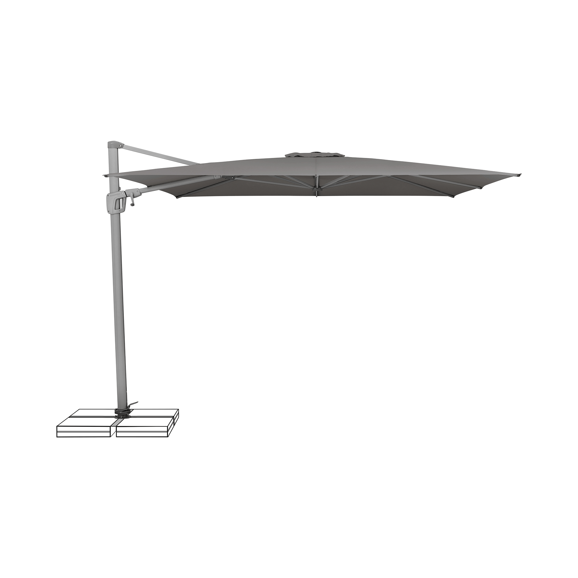 Suncomfort by Glatz Sonnenschirm Sunflex Grau 300x300 Suncomfort by Glatz Sonnenschirm Sunflex Grau 300x300