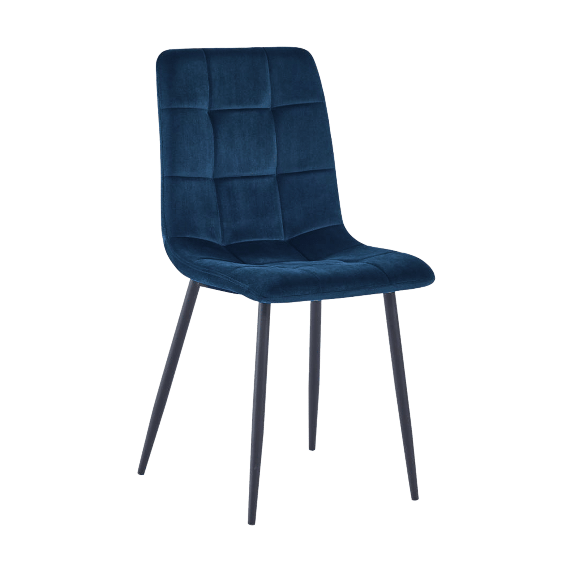 Stuhl Serafine Bezug Blau Gestell Schwarz