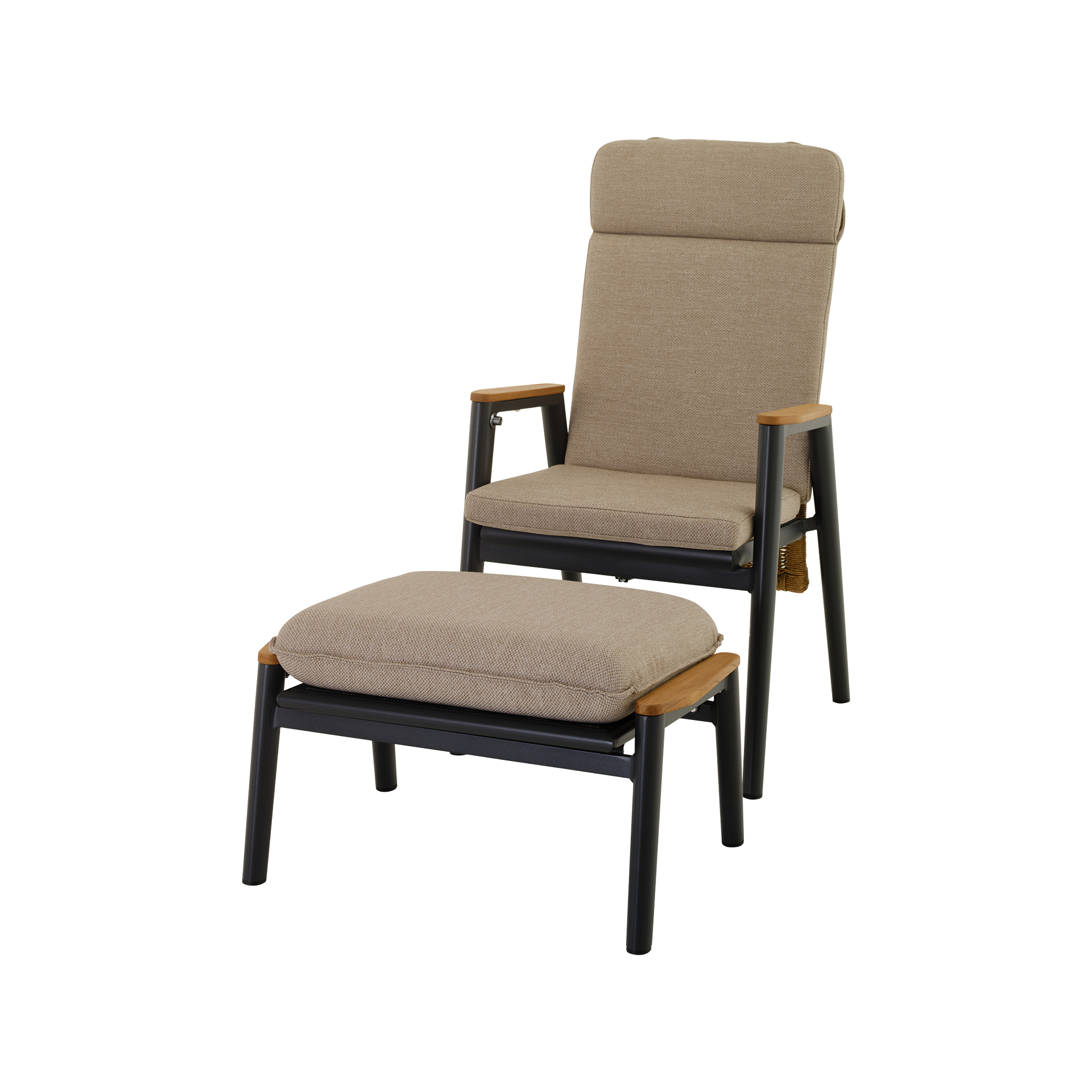 Hogarden Gartenhocker Salena Kissen Beige Gestell Charcoal Hogarden Gartenhocker Salena Kissen Beige Gestell Charcoal