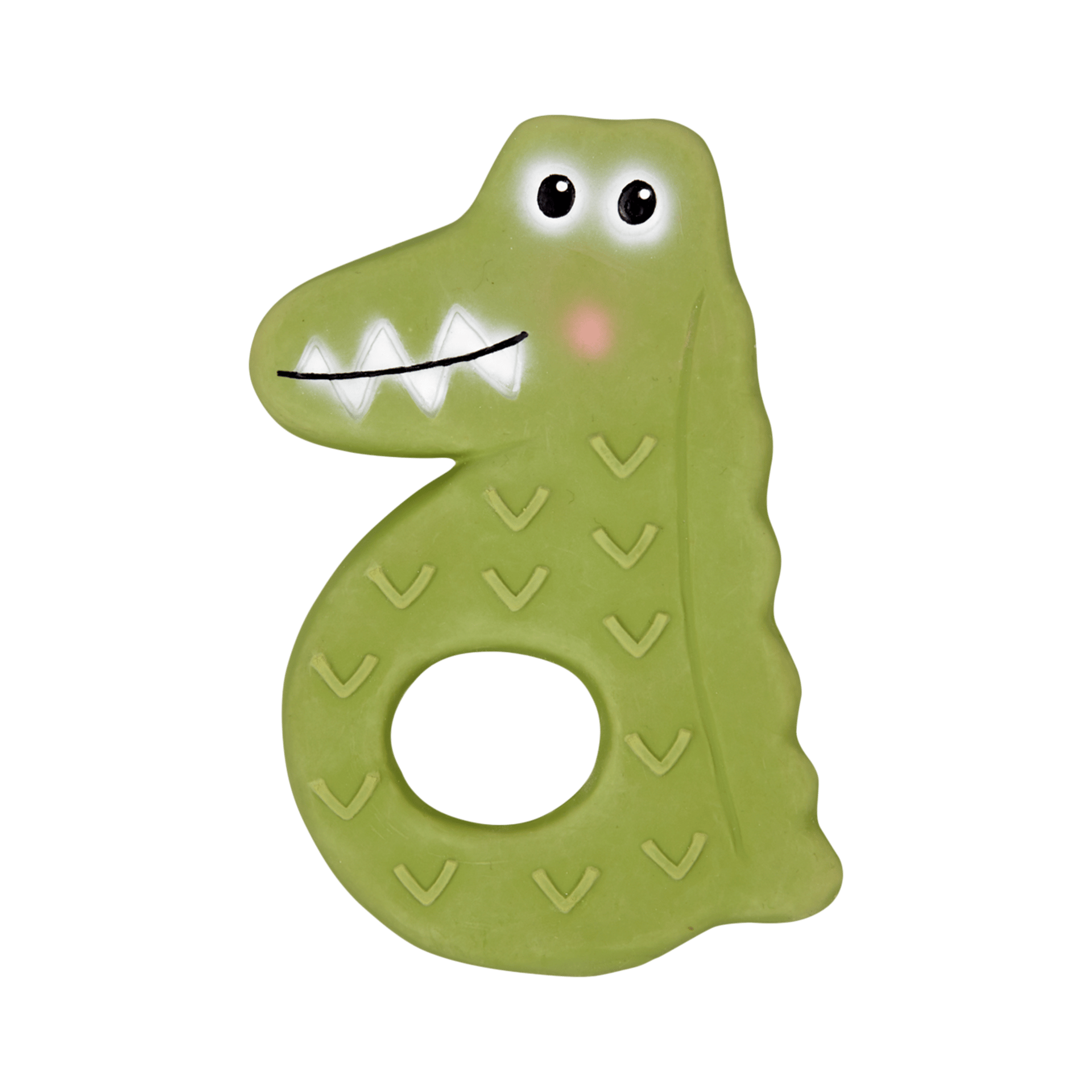 Beißring Little Wonder Naturkautschuk Kroko Grün