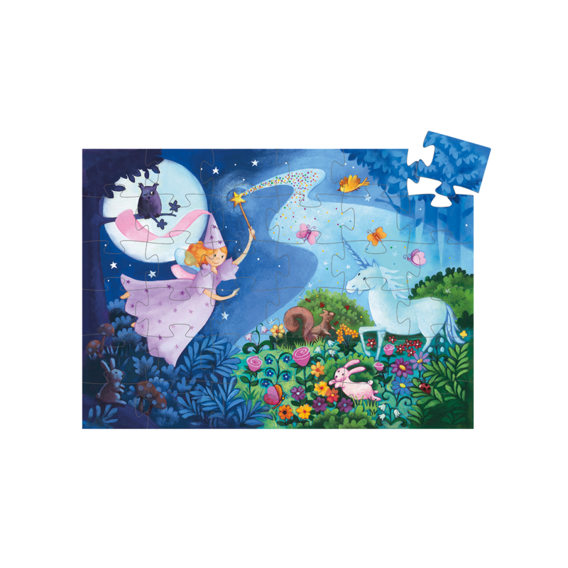 Puzzle Fee und Einhorn 36-tlg. Mehrfarbig