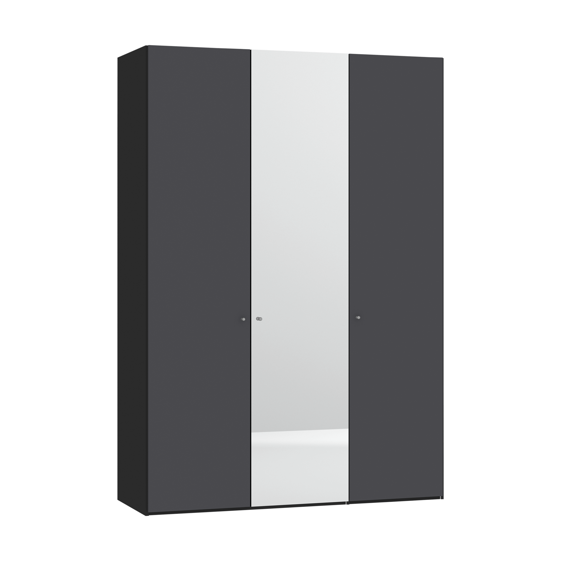 Drehtürenschrank Luana 3-türig Schwarz 58.5*152*220