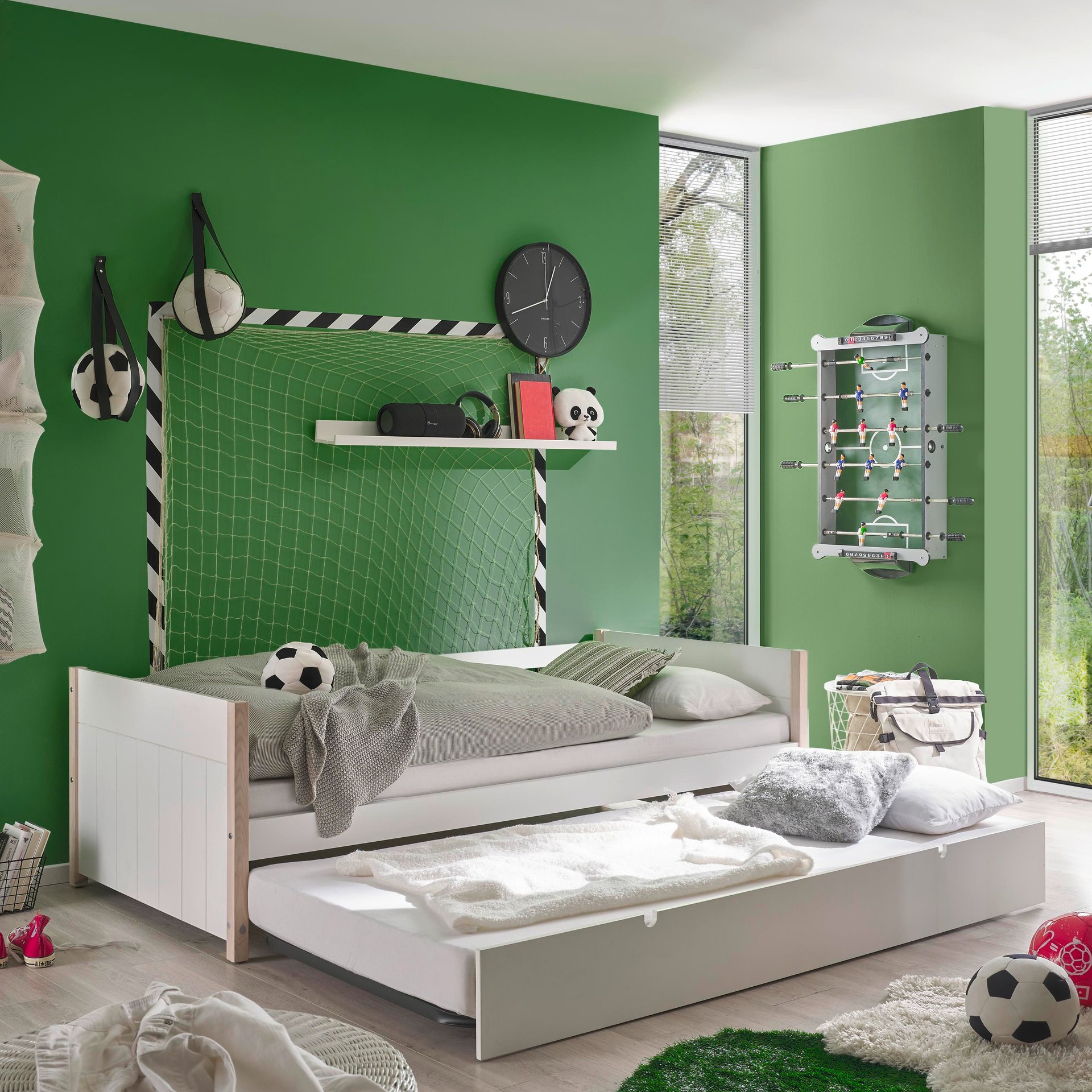 Funktionsbett Uppsala Absetzung Kieferfarben, Gestell Schneeweiß 90x200 cm online kaufen