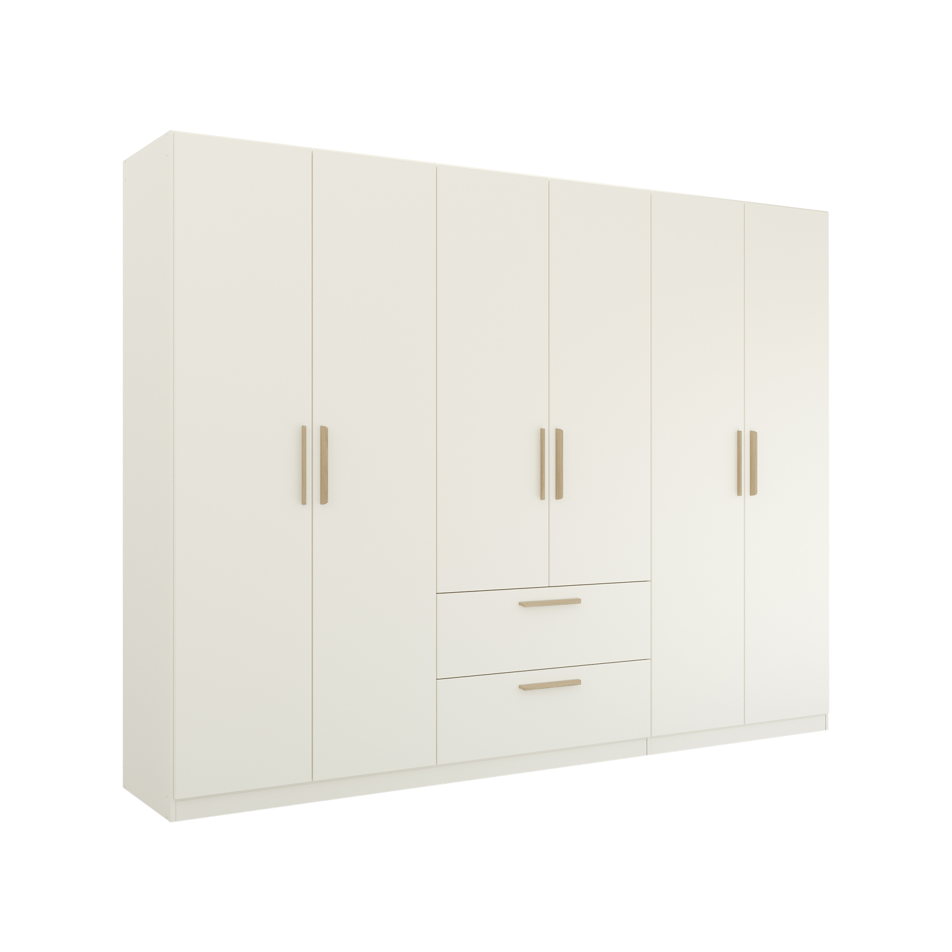Drehtürenschrank Skandi 6-türig Weiß 54*271*210 Drehtürenschrank Skandi 6-türig Weiß 54*271*210
