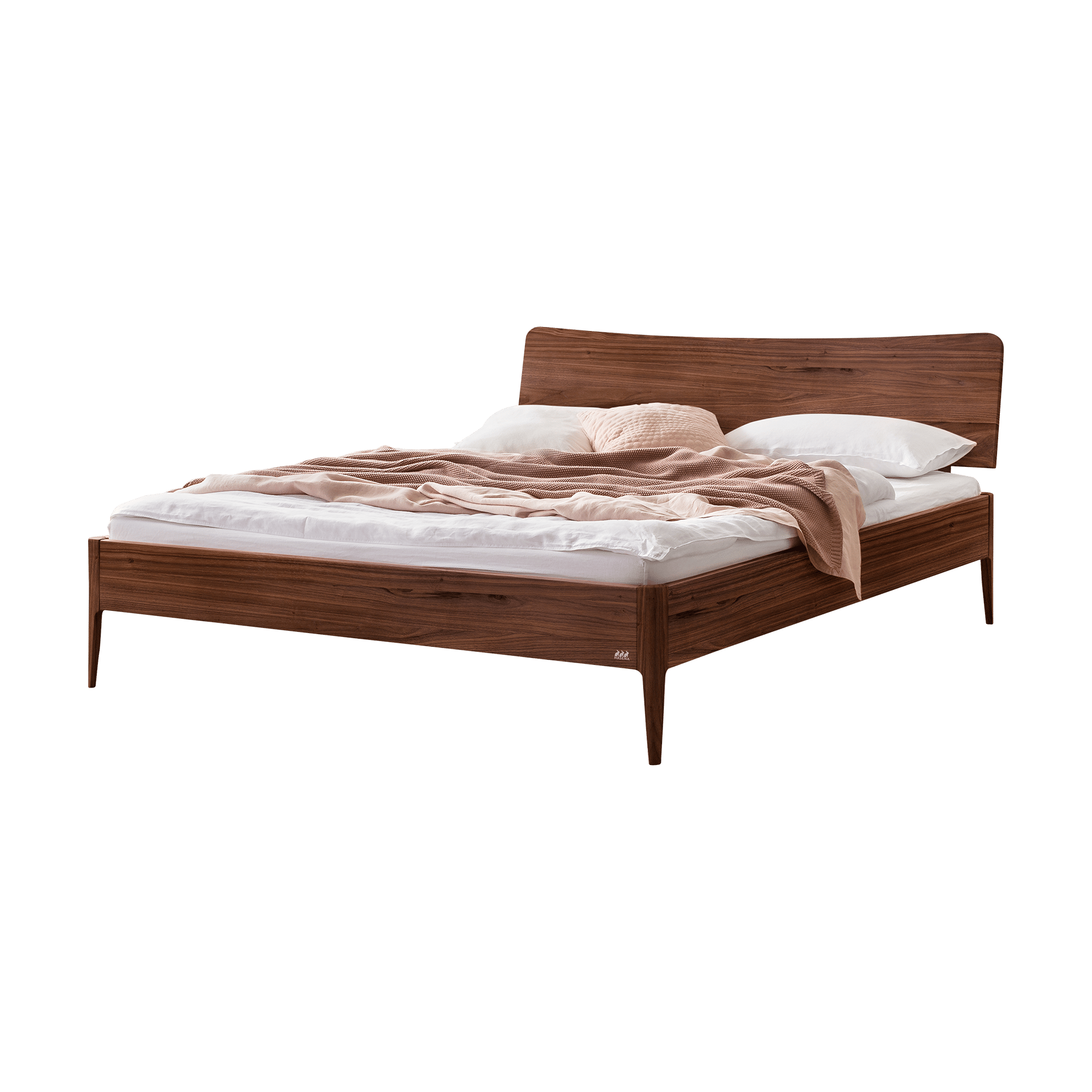 HASENA Bett Spezia Gestell Nussbaum massiv 140x200 cm