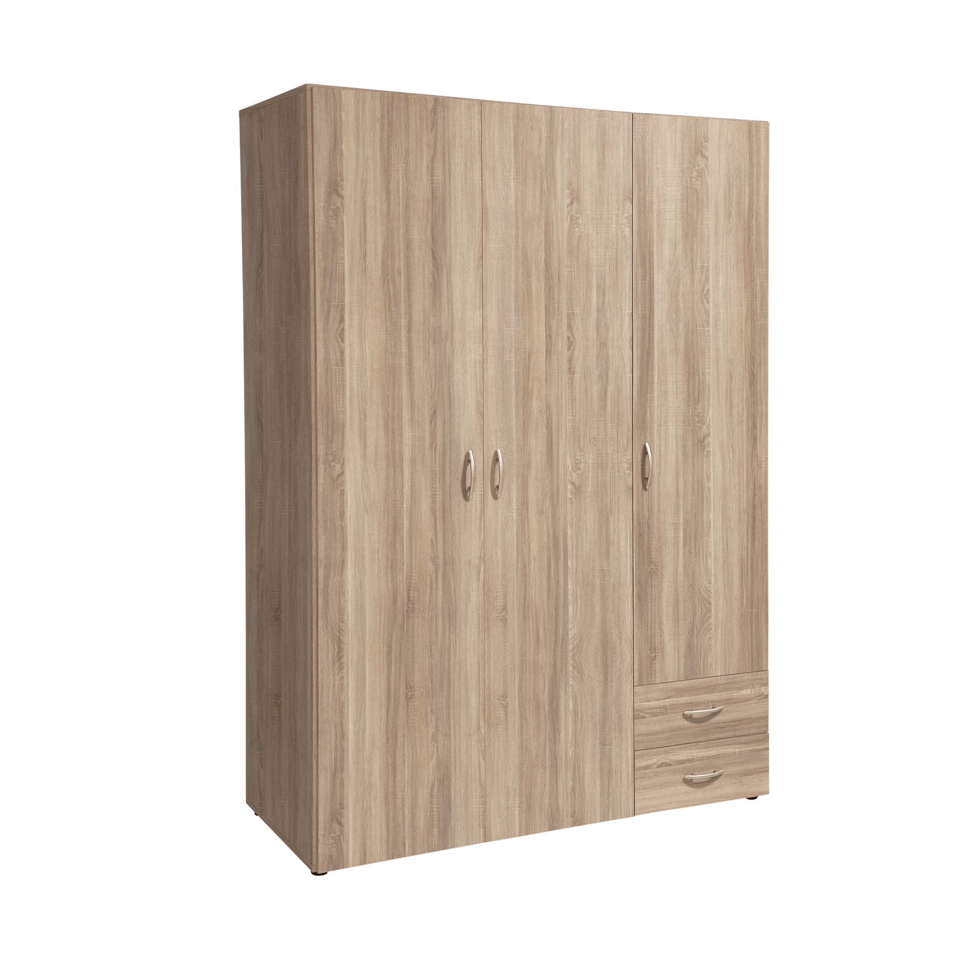 Drehtürenschrank Base3 3-türig Eichefarben 52*120*177