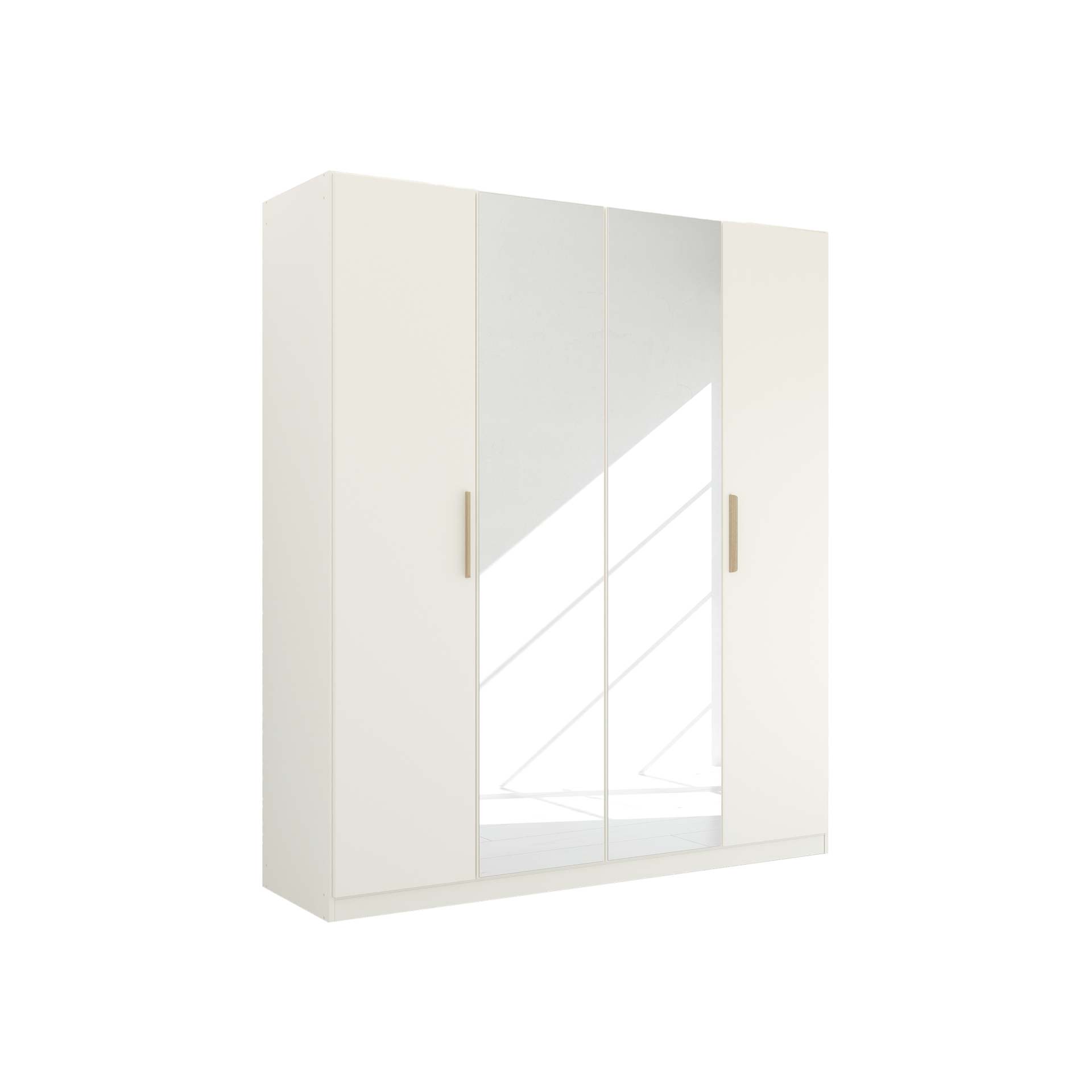 Drehtürenschrank Skandi 4-türig Weiß 54*181*210 Drehtürenschrank Skandi 4-türig Weiß 54*181*210