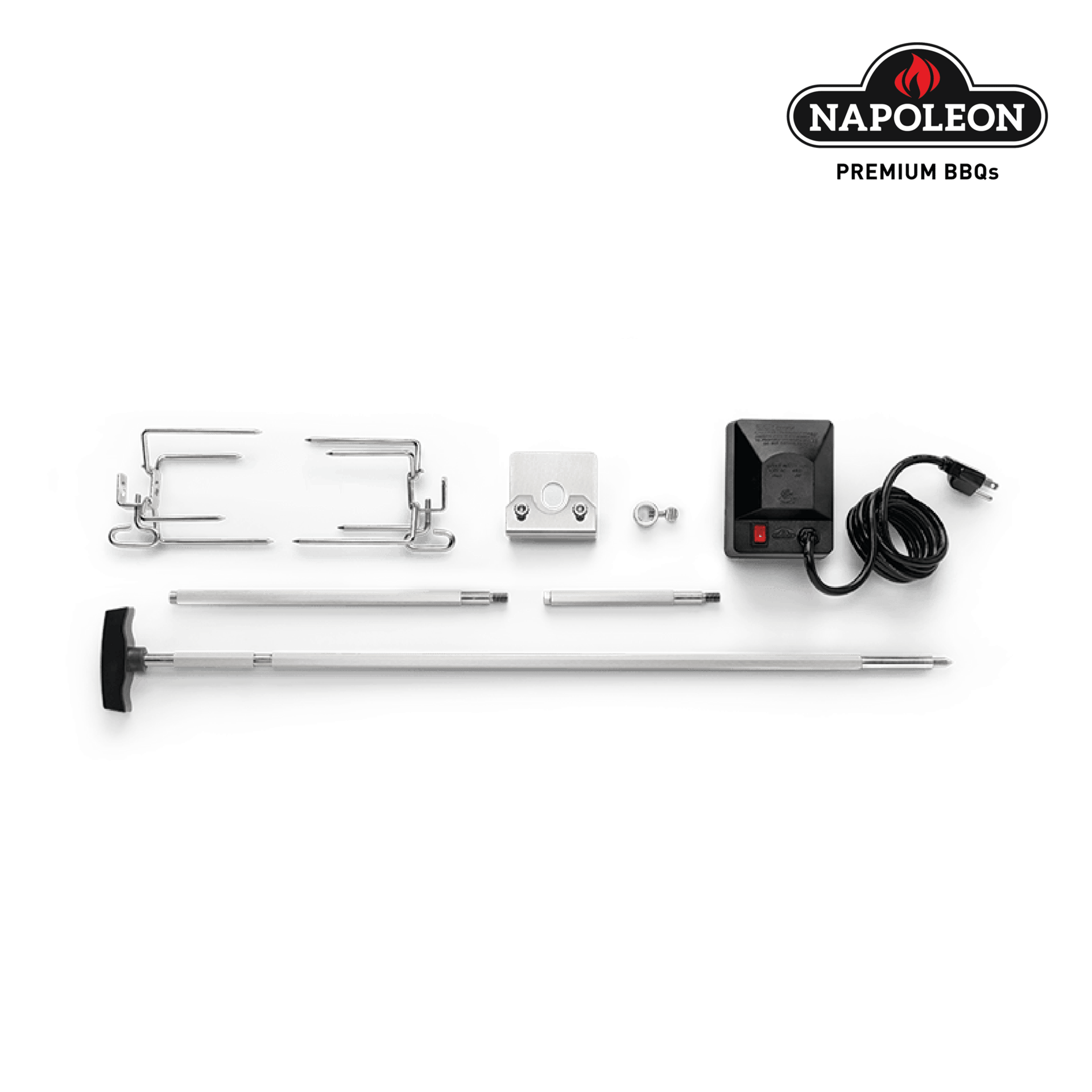 Napoleon Drehspieß-Set Rogue 69912 Silber