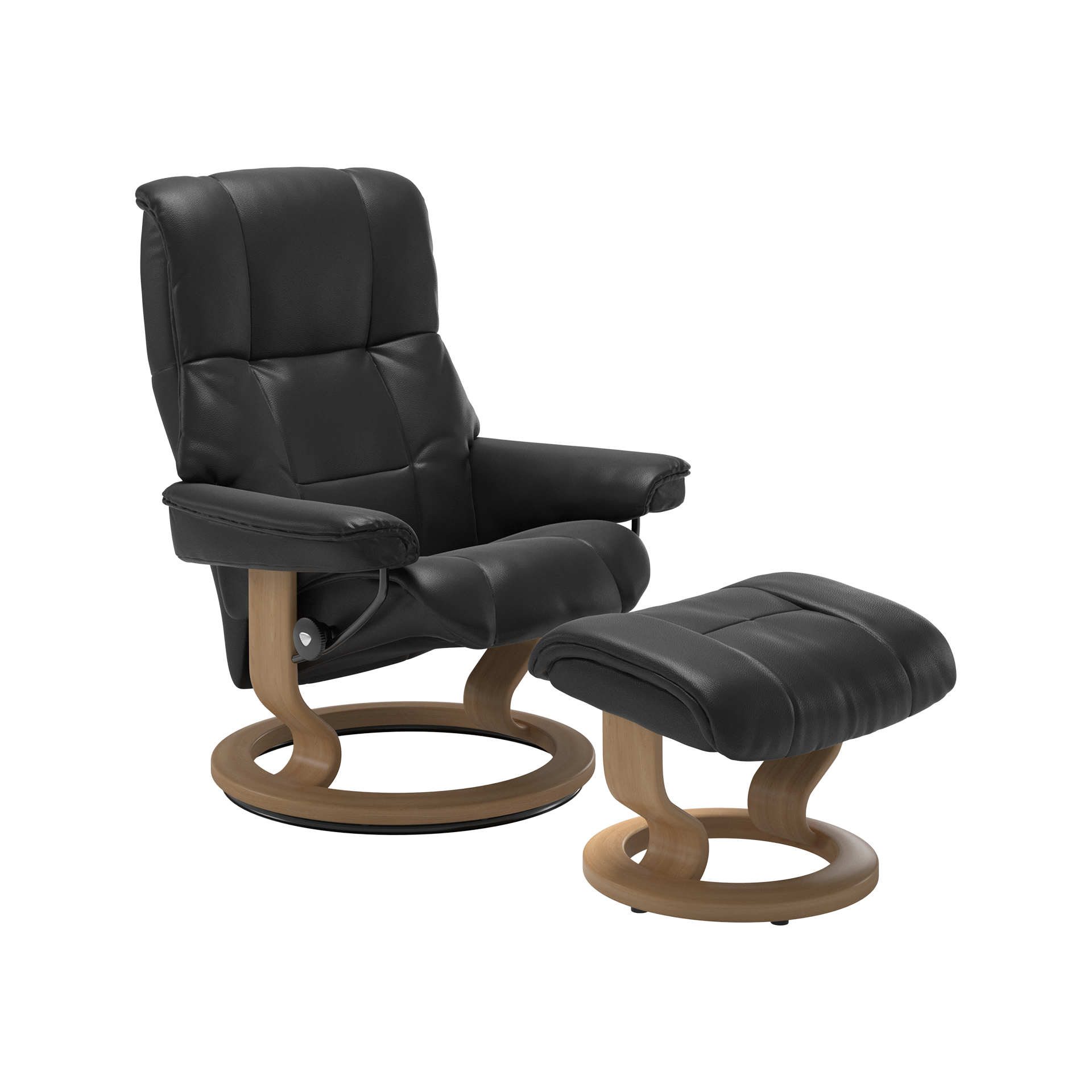 Stressless Relaxsessel mit Hocker Mayfair L Bezug Batick Black Gestell Oak Stressless Relaxsessel mit Hocker Mayfair L Bezug Batick Black Gestell Oak