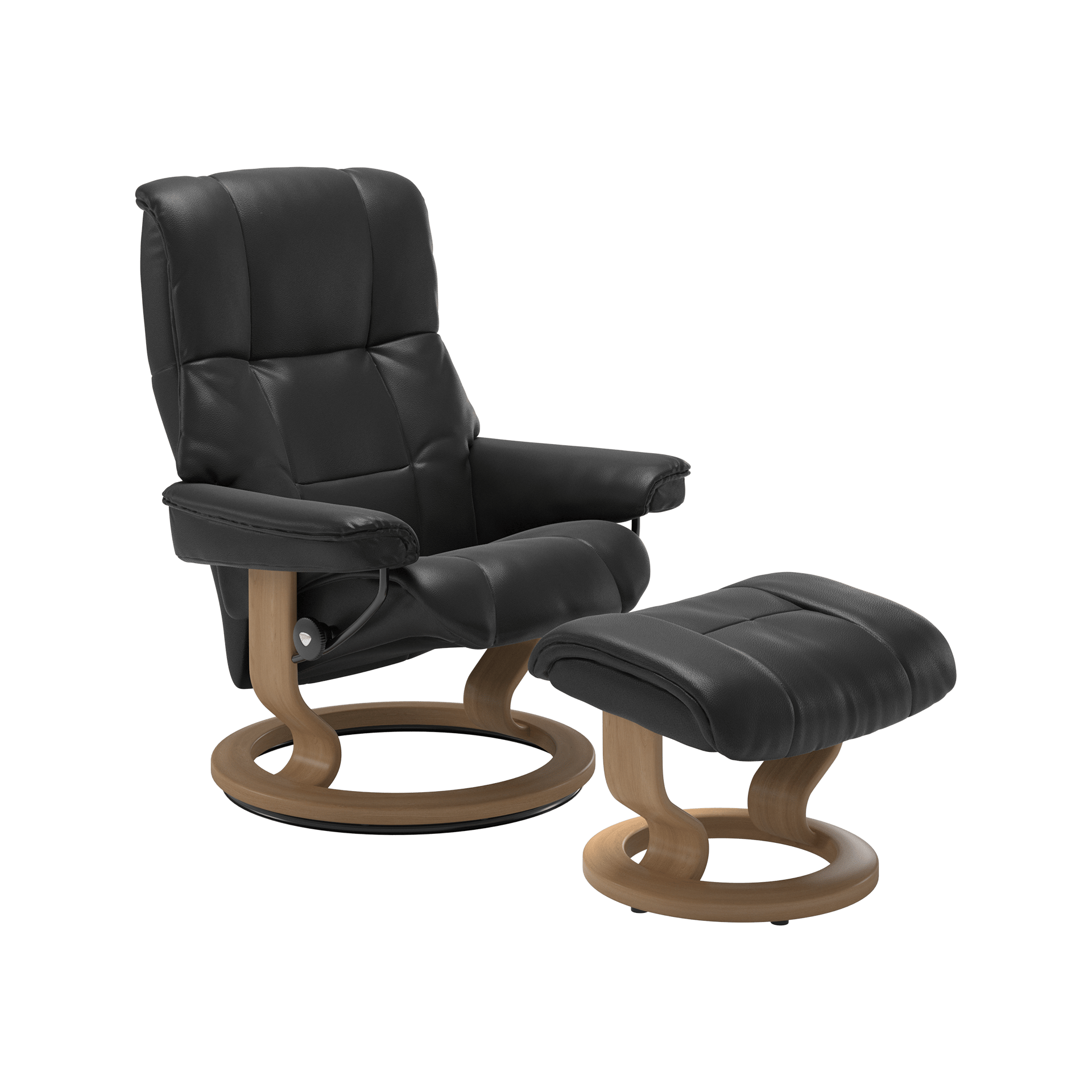 Stressless Relaxsessel mit Hocker Mayfair L Bezug Batick Black, Gestell Oak