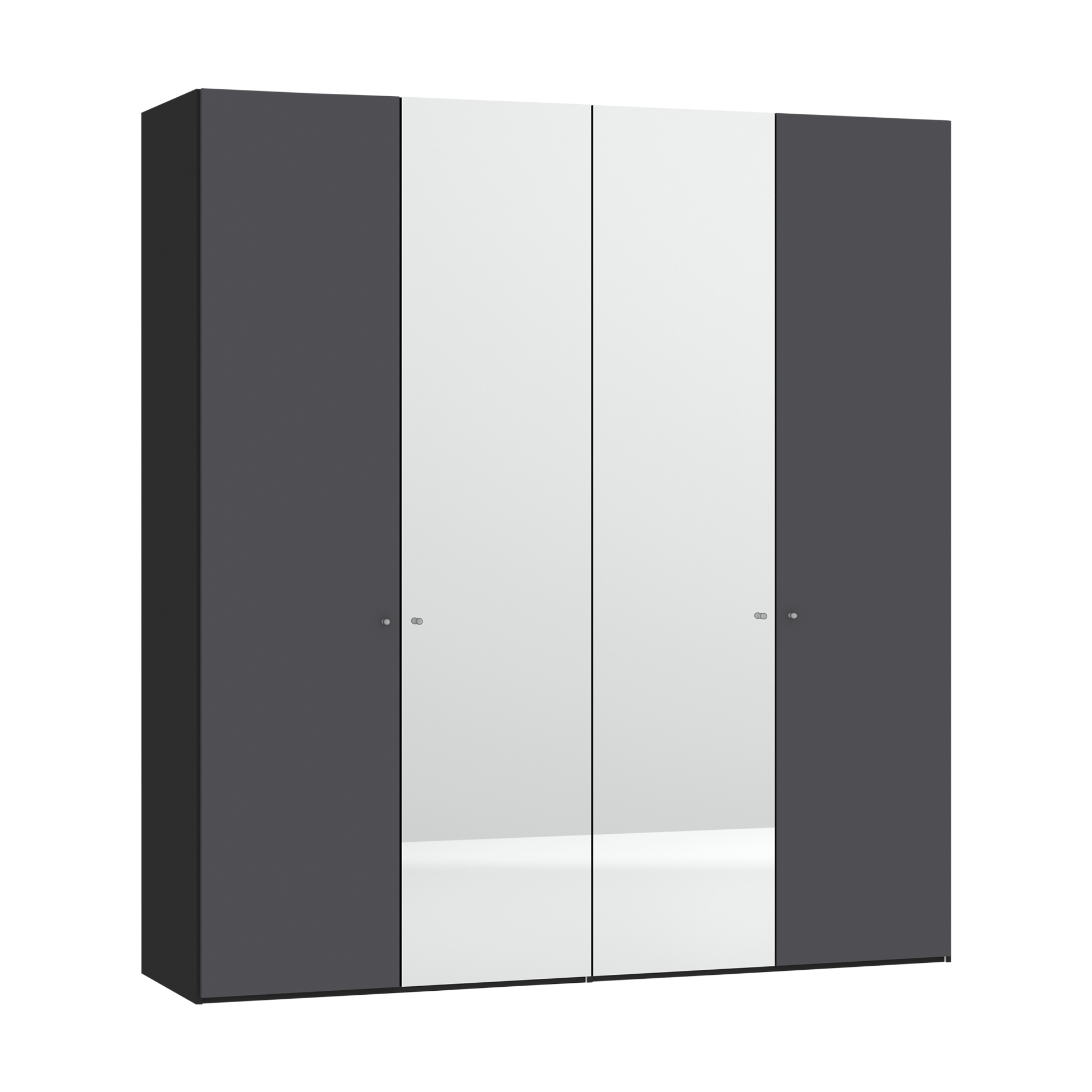 Drehtürenschrank Luana 4-türig Schwarz 58.5*203*220 Drehtürenschrank Luana 4-türig Schwarz 58.5*203*220