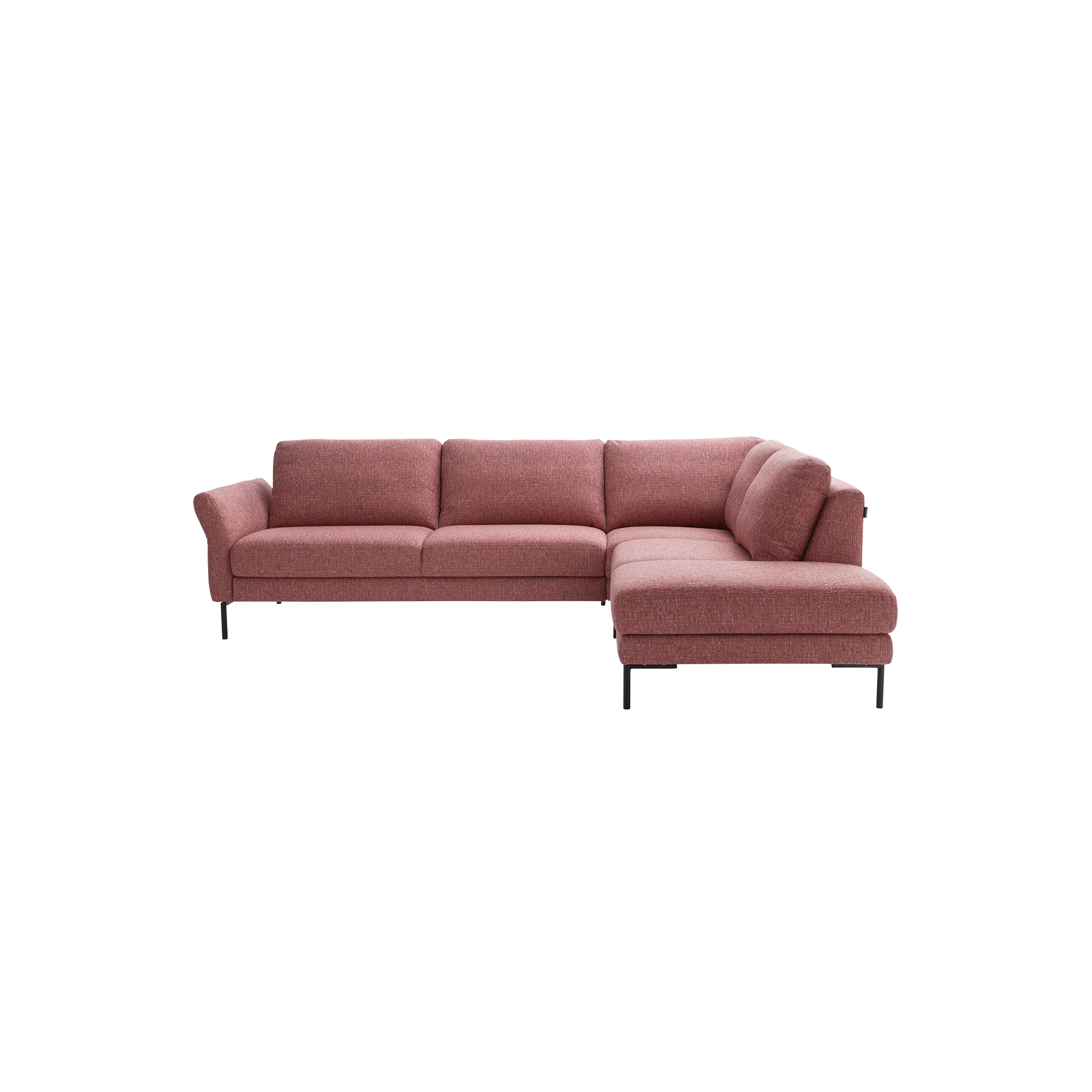 Contur Ecksofa Enna mit motorischer Sitztiefenverstellung Rosa
