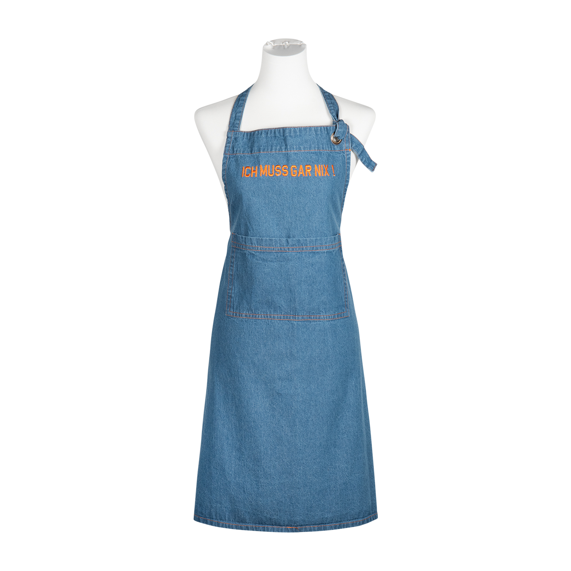 Schürze Denim Orange 80x80