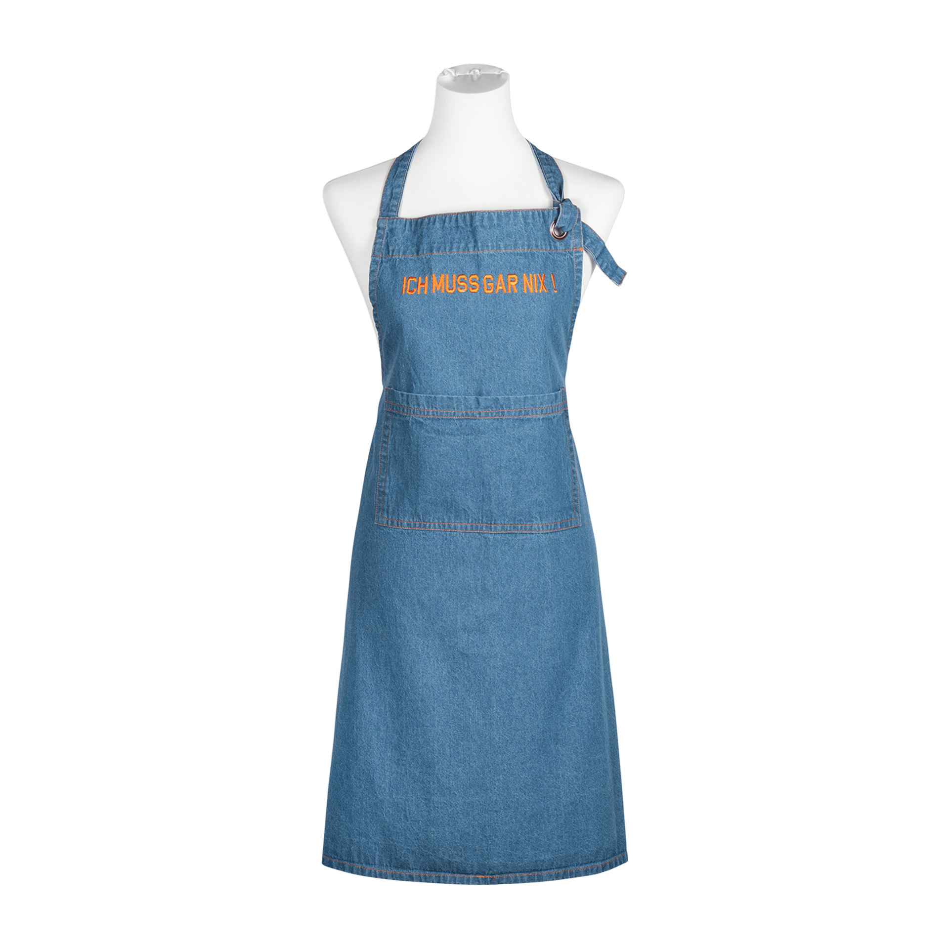 Schürze Denim Orange 80x80