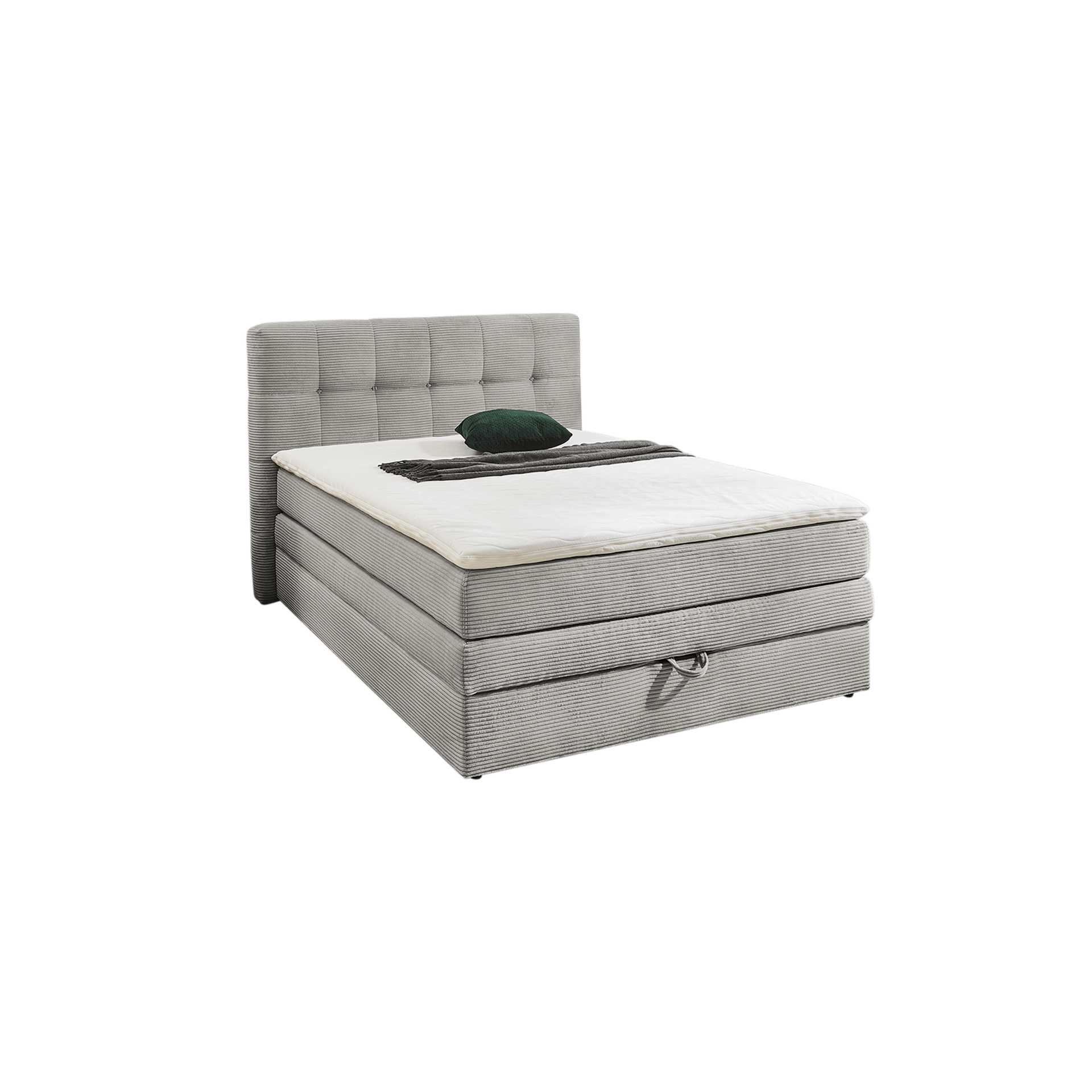 Boxspringbett Arny Grau 140x200 cm Boxspringbett Arny Grau 140x200 cm