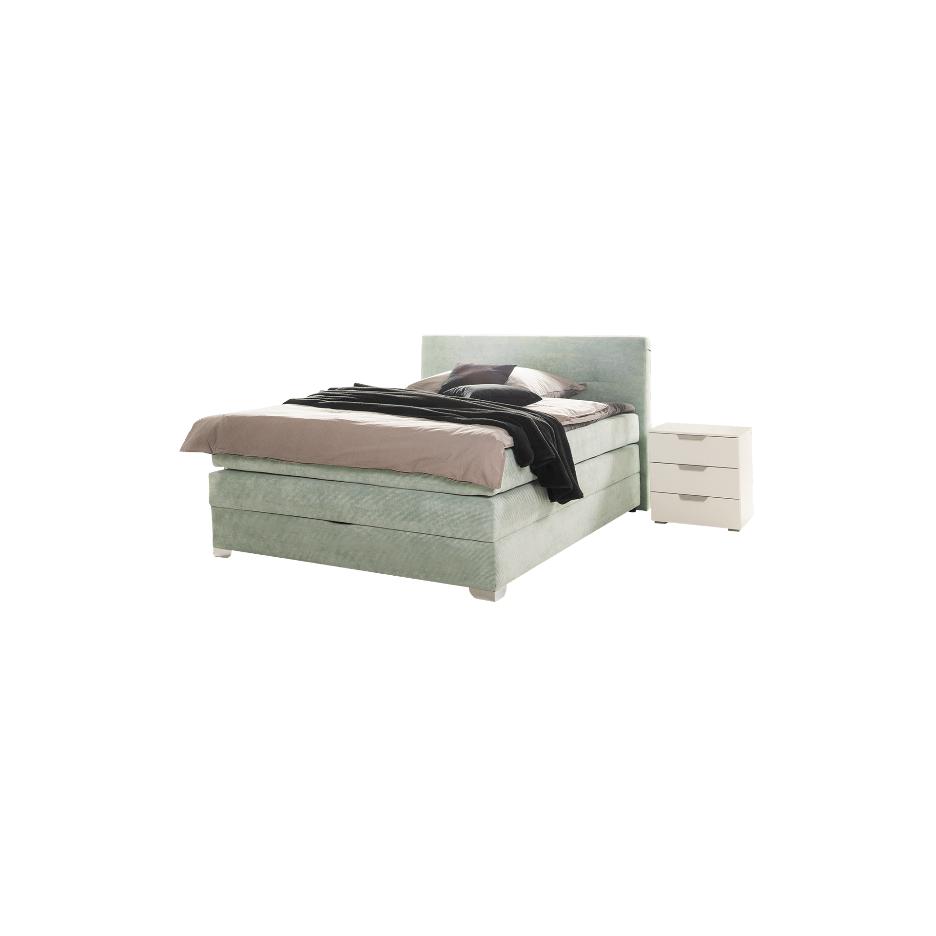 Boxspringbett Amelie Grün 140x200 cm Boxspringbett Amelie Grün 140x200 cm
