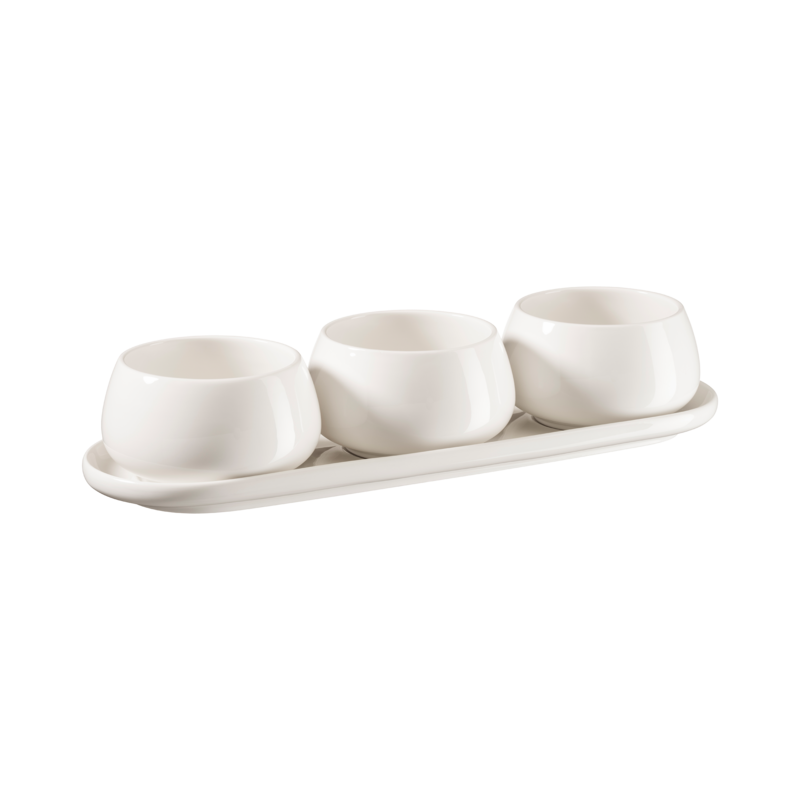 Servierschale Taya 4-teilig Weiß Servierschale Taya 4-teilig Weiß