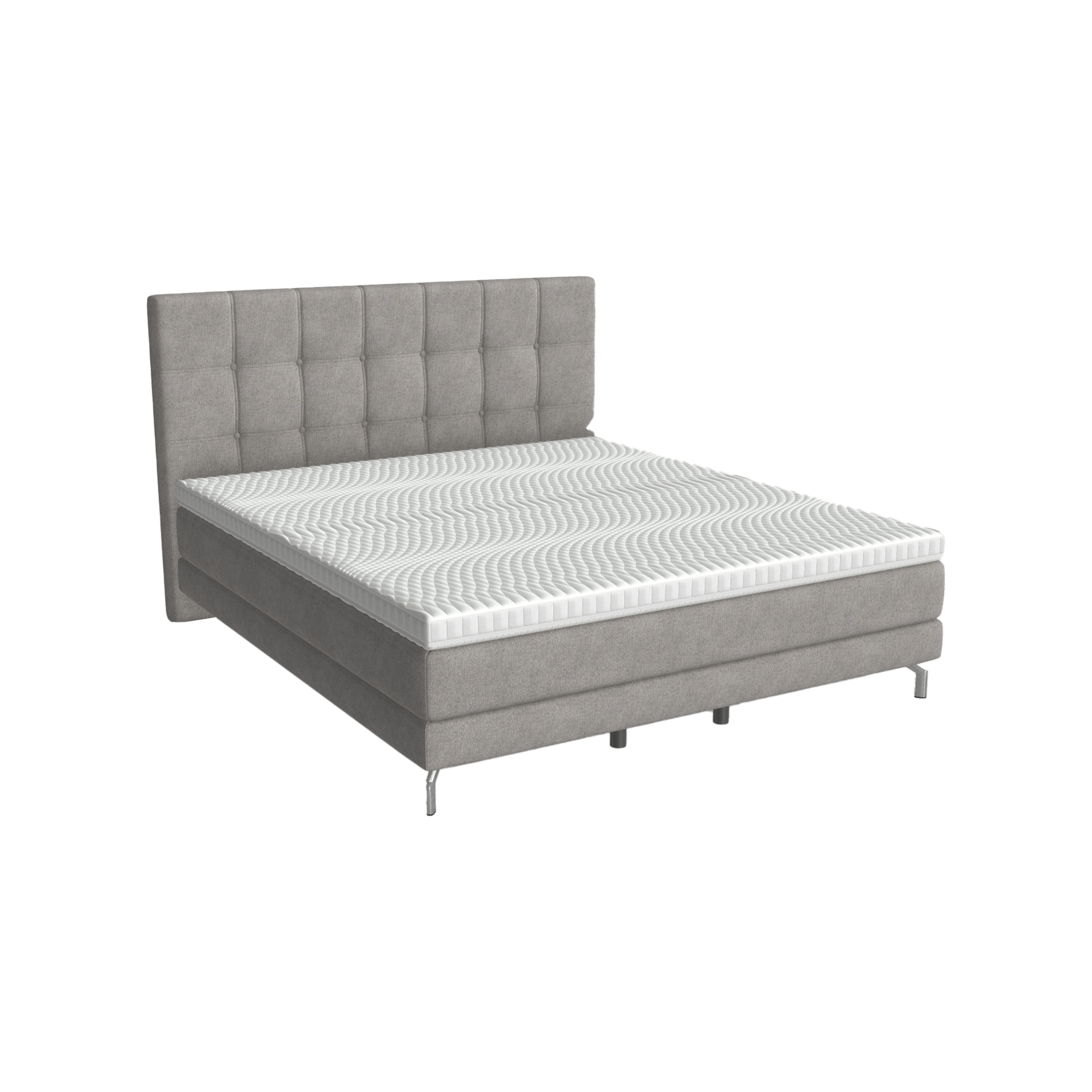 Moritz Winter Boxspringbett San Jose Grau 180x200 cm