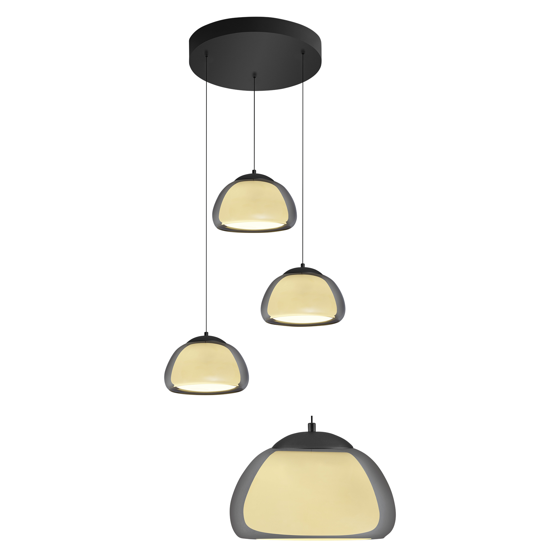 Pendelleuchte LUXXO Schwarz Grau Pendelleuchte LUXXO Schwarz Grau