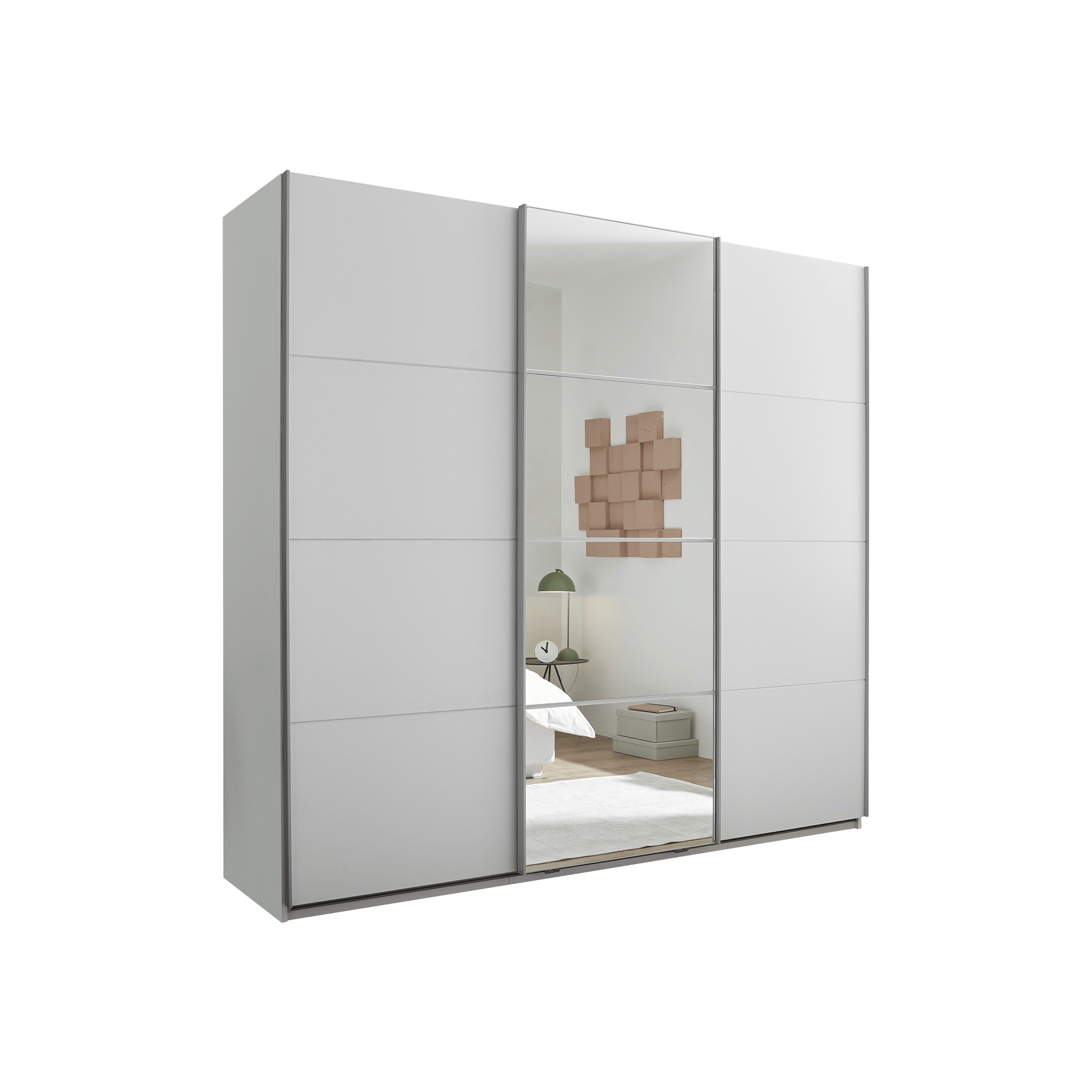 Schwebetürenschrank Caracas Weiß 60*215*204