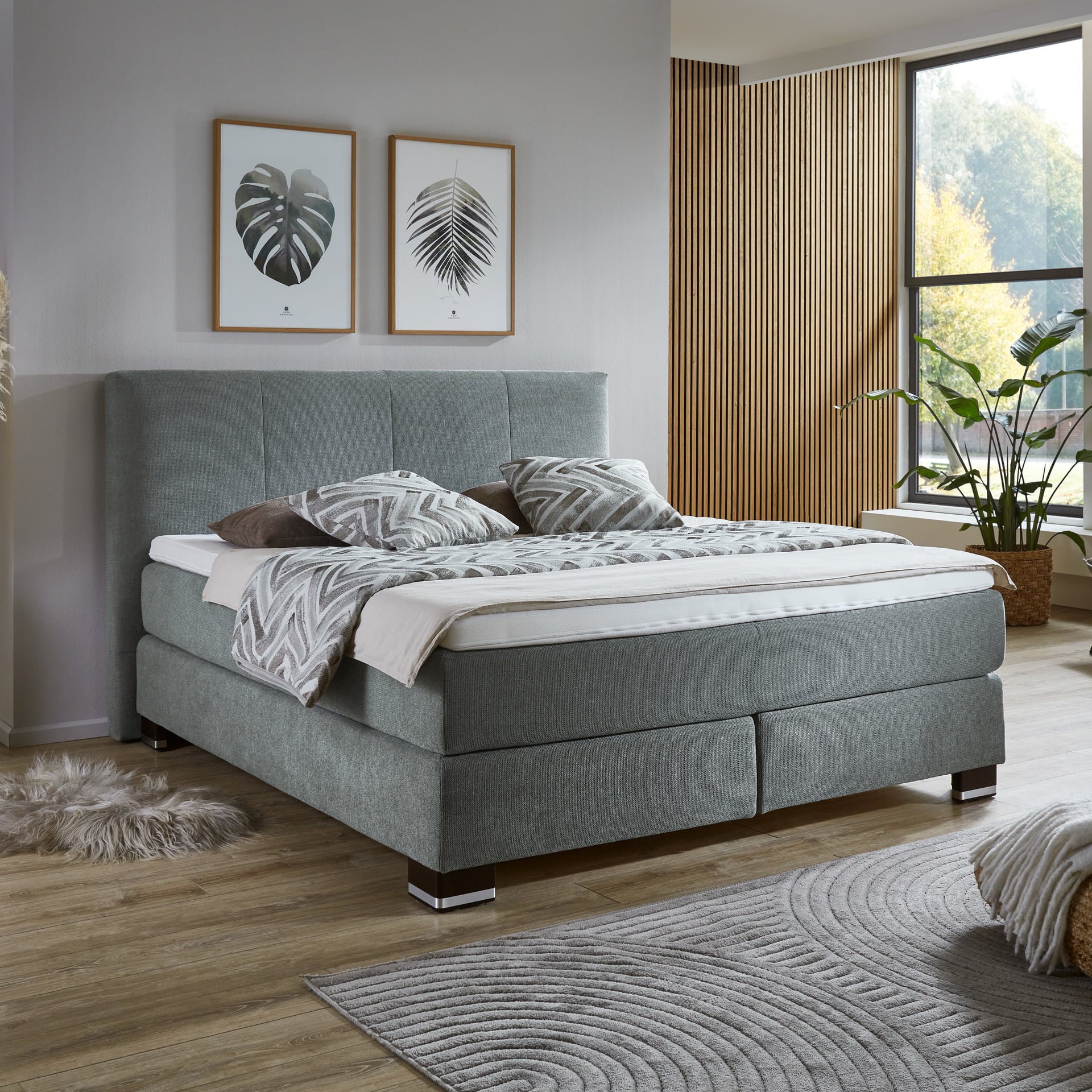 Moritz Winter Boxspringbett Mira Grau 180x200 cm Moritz Winter Boxspringbett Mira Grau 180x200 cm