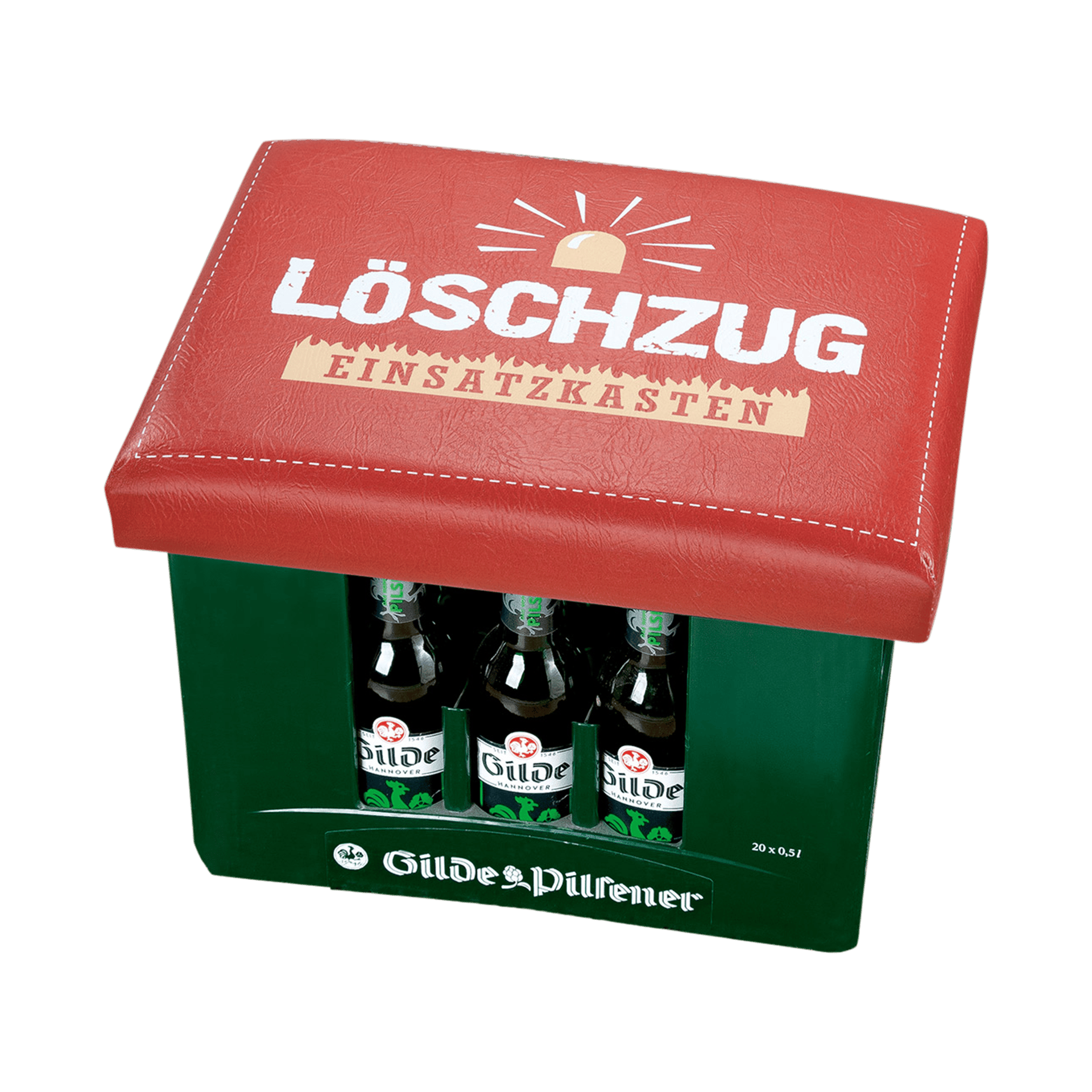 Sitzkissen Bierkasten Rot