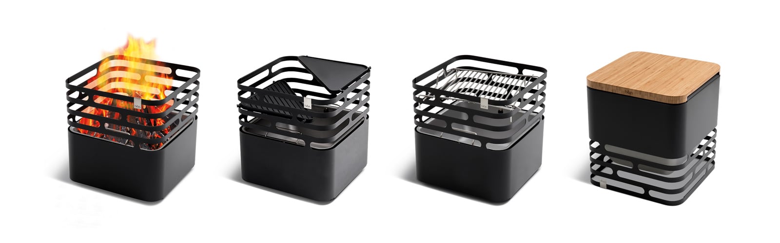 Höfats Feuerschale Cube Schwarz