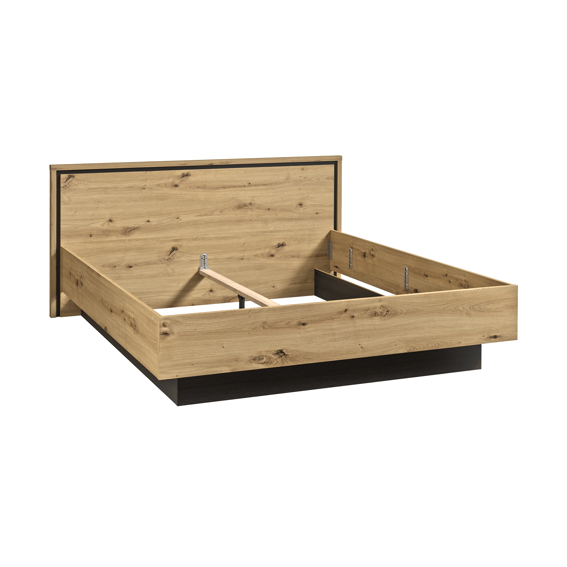 Novofurn Bett Thala 180x200 cm Eichefarben 208.8*198.4*93